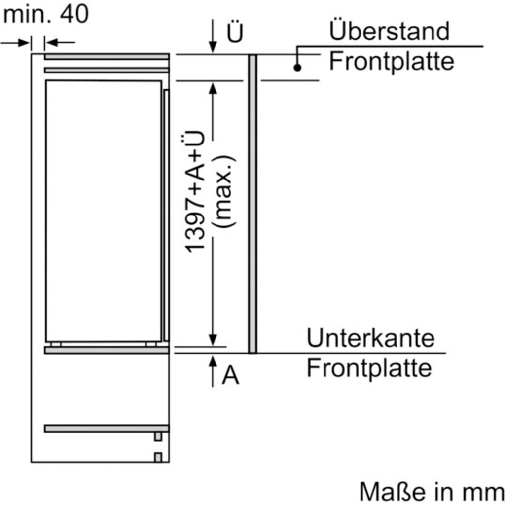 BOSCH Einbaukühlschrank »KIR51AFF0«, KIR51AFF0, 139,7 cm hoch, 55,8 cm breit