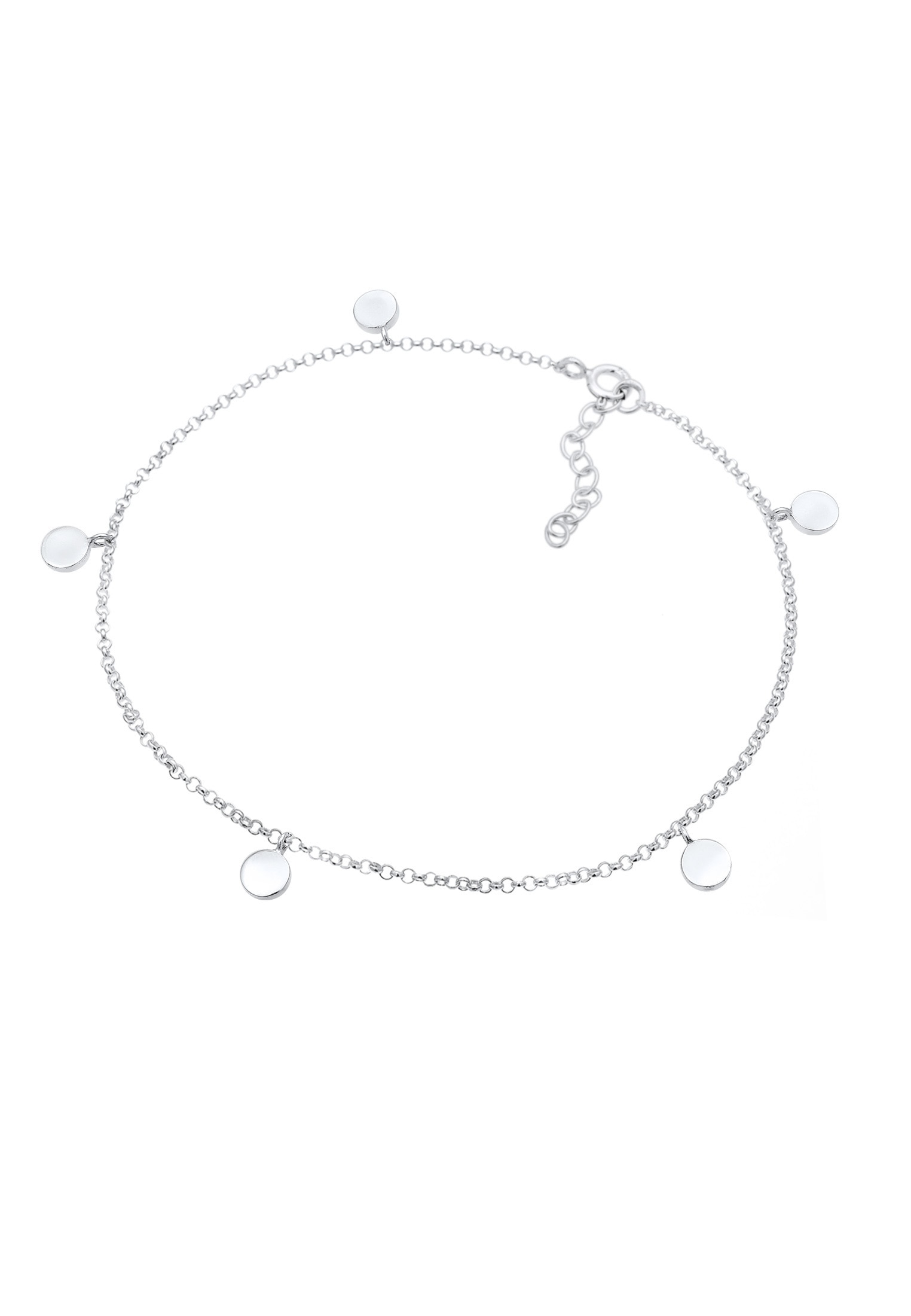 Elli Fußkette »Fußschmuck Fußkette mit Plättchen Sommer 925er Silber«