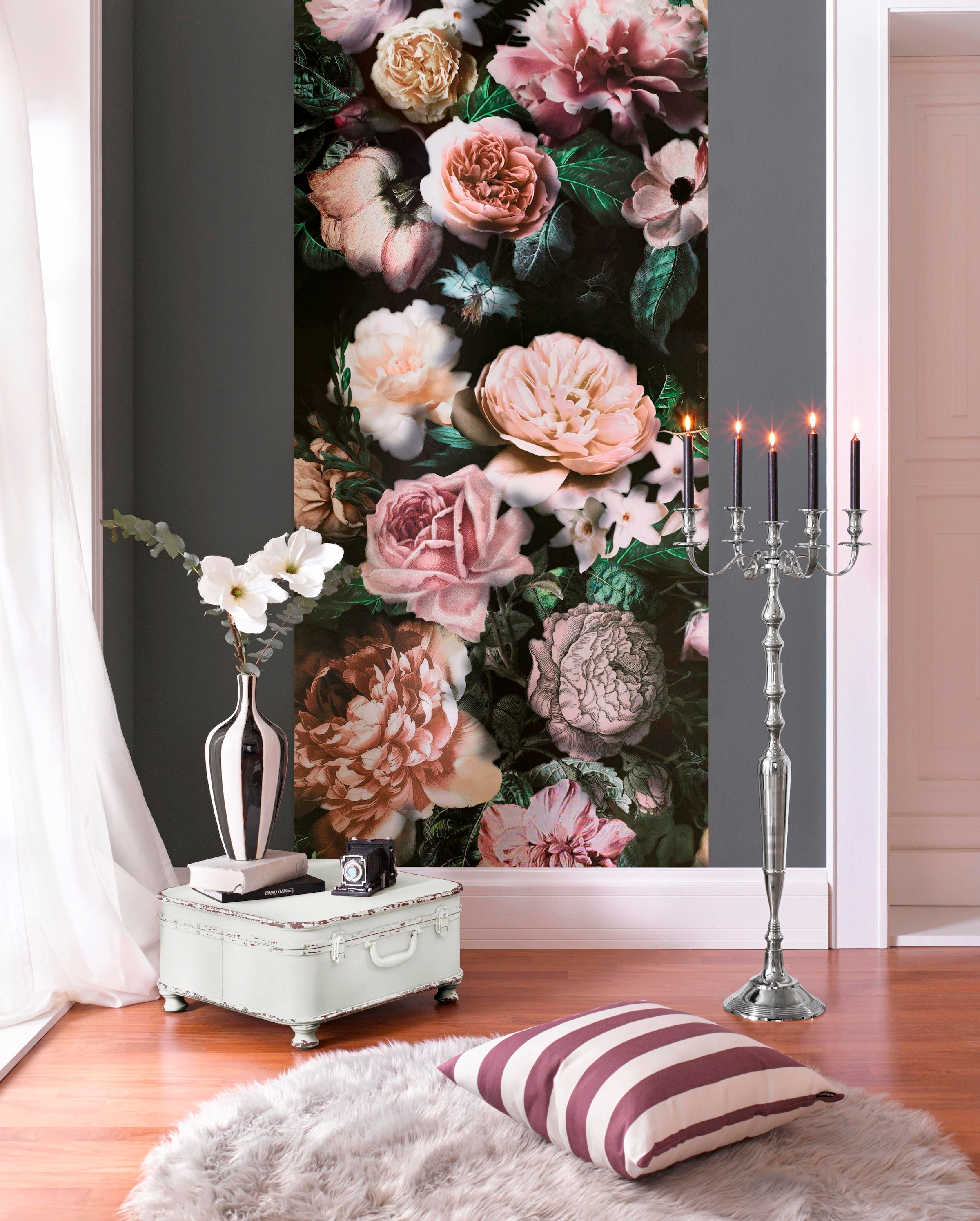 Komar Vliestapete »Victoria Black Panel« (Breite x Höhe), Vliestapete, 100 cm Bahnbreite