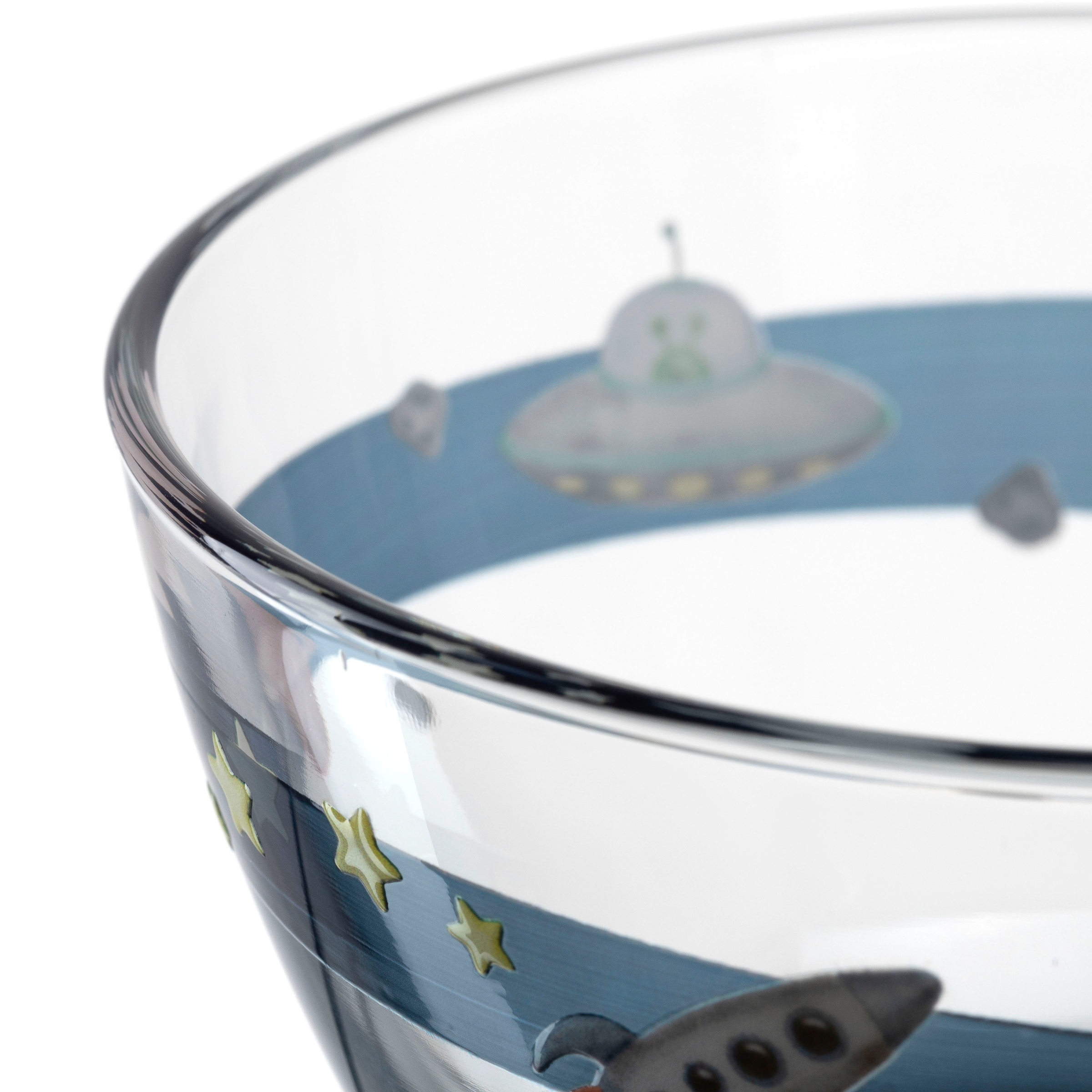 LEONARDO Kinderschale »Weltall BAMBINI AVVENTURA«, 6 tlg., aus Glas, BAMBINI AVVENTURA, 12 cm, Kalk-Natron-Glas