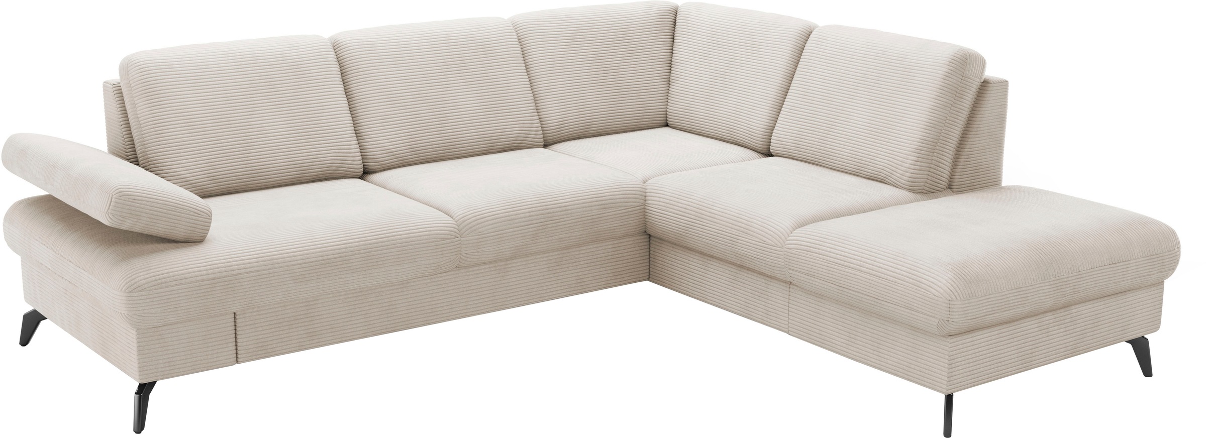 sit&more Ecksofa »Morris Jubi L-Form«, inkl. Armteilfunktion und 1 Zierkissen, wahlweise mit Bettfunktion