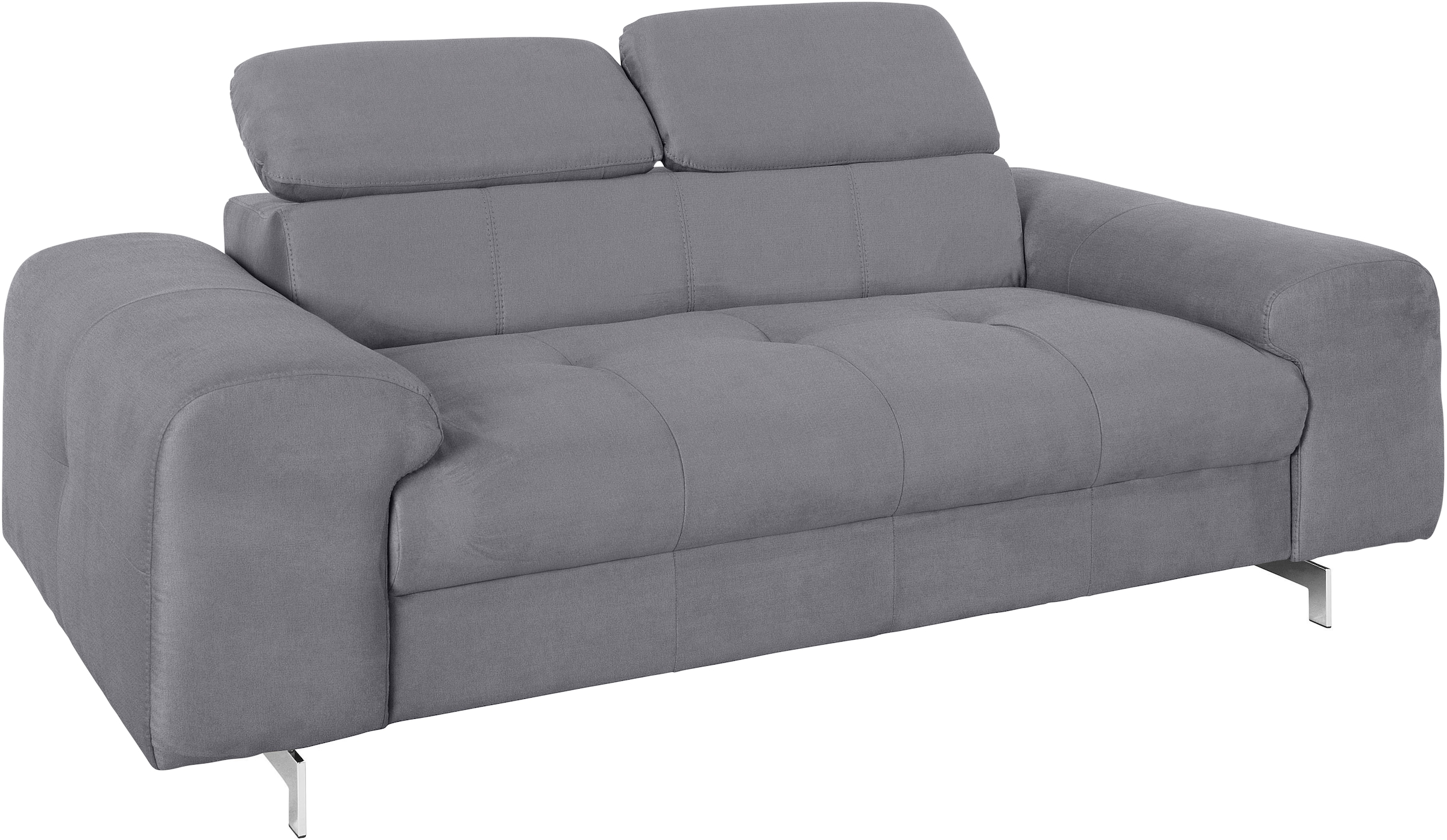 COTTA 2-Sitzer »Chef«, Big-Sofa mit Kopfteilverstellung, edle Metallkufen