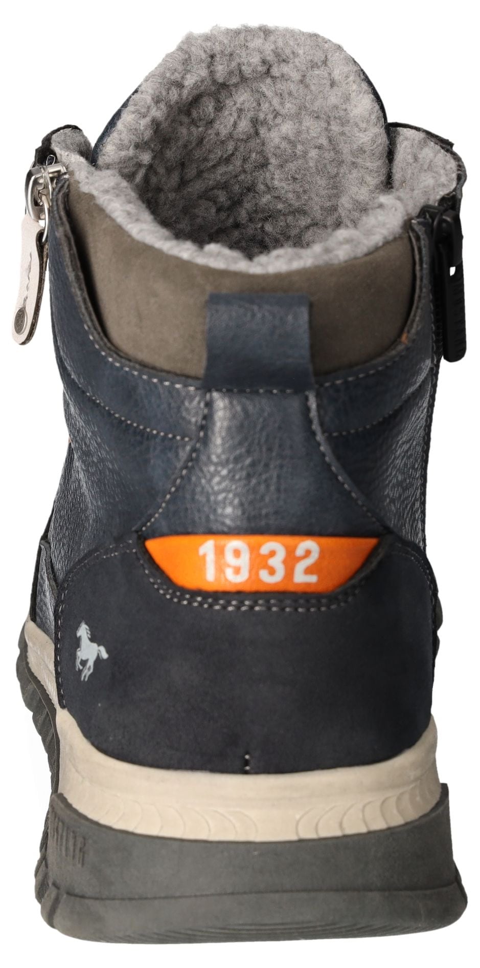 Mustang Shoes Winterboots, Keilabsatz, Schnürboots, Stiefelette mit Zierreißverschluss außen