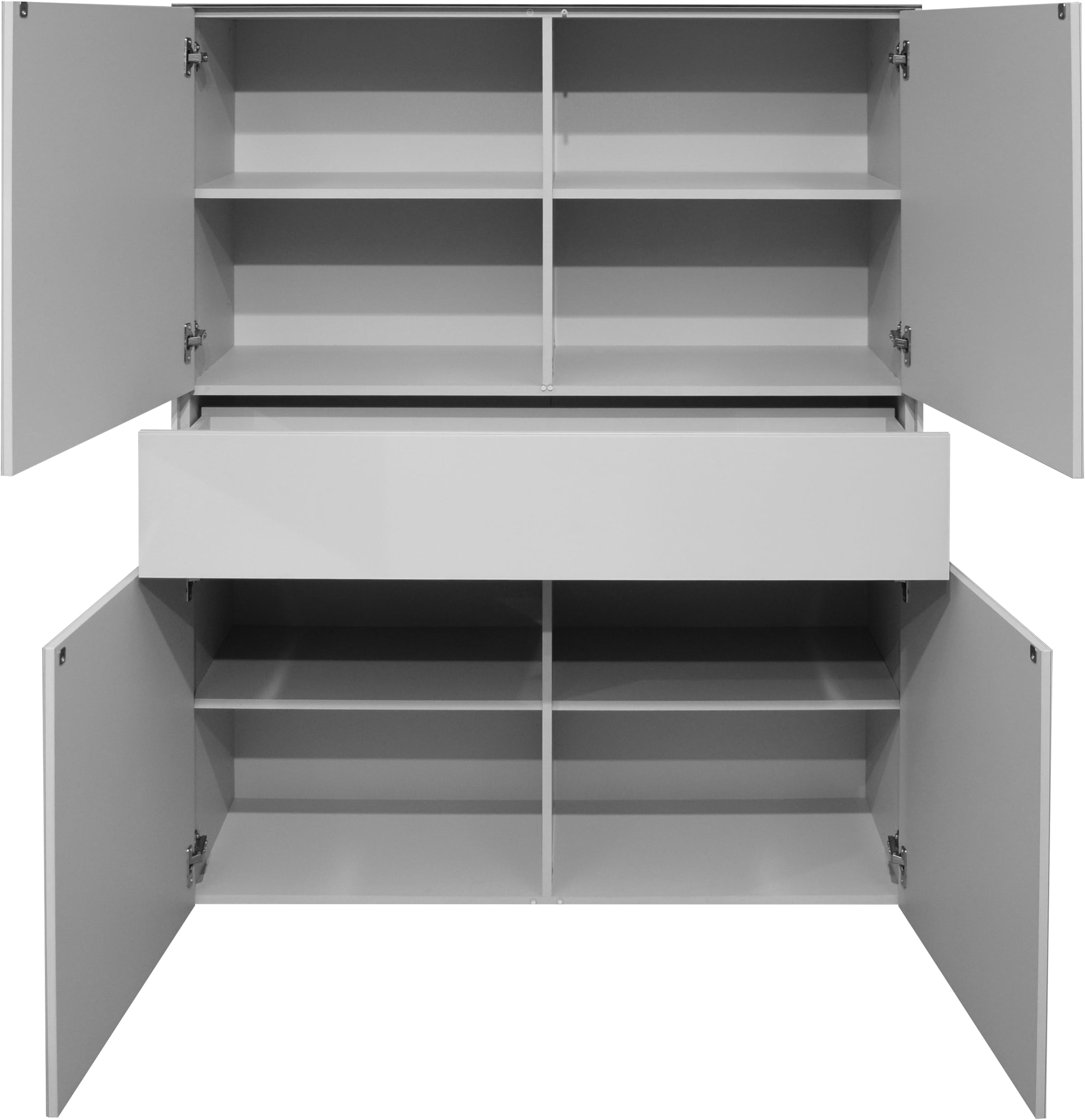 Mäusbacher Highboard »Imola TOPSELLER!«, (OTTOs Choice), Mäusbacher Highboard, Breite 121 cm, mit Glasfront und Glasoberplatte
