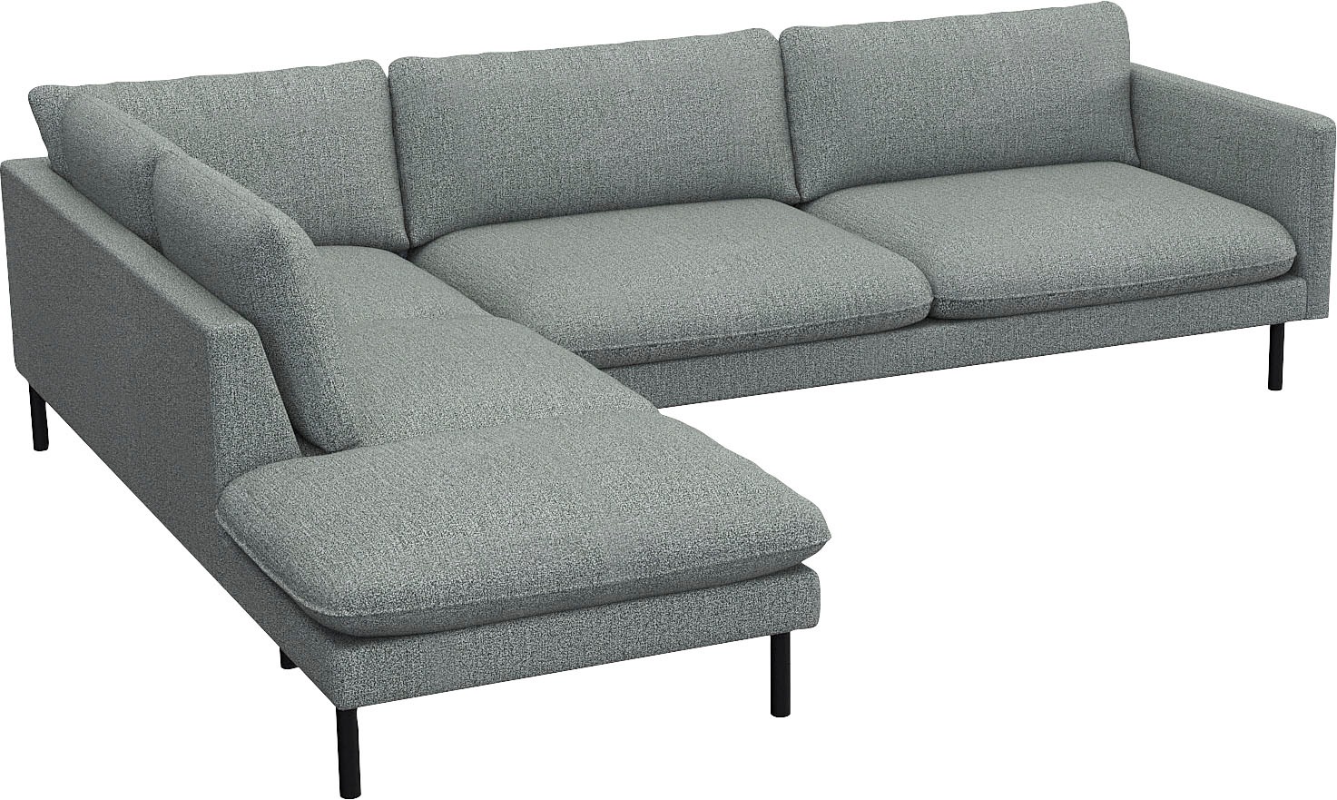 FLEXLUX Ecksofa »Bolzano, elegant und bequem, L-Form«, Sitzaufbau mit Kaltschaum & Stahl-Wellen, lose Sitz -& Rückenkissen