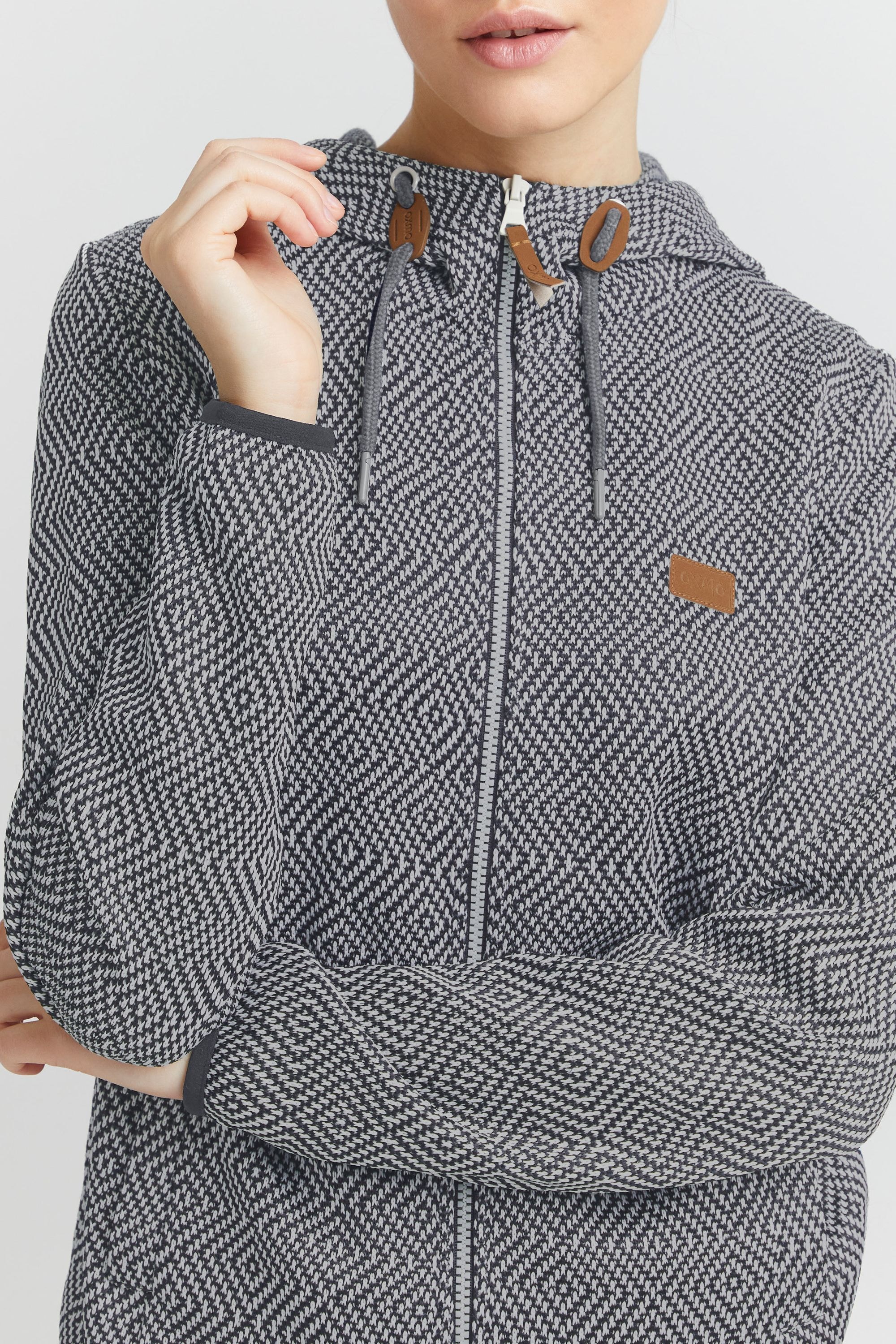 OXMO Fleecejacke »Fleecejacke OXPepples«, mit Kapuze