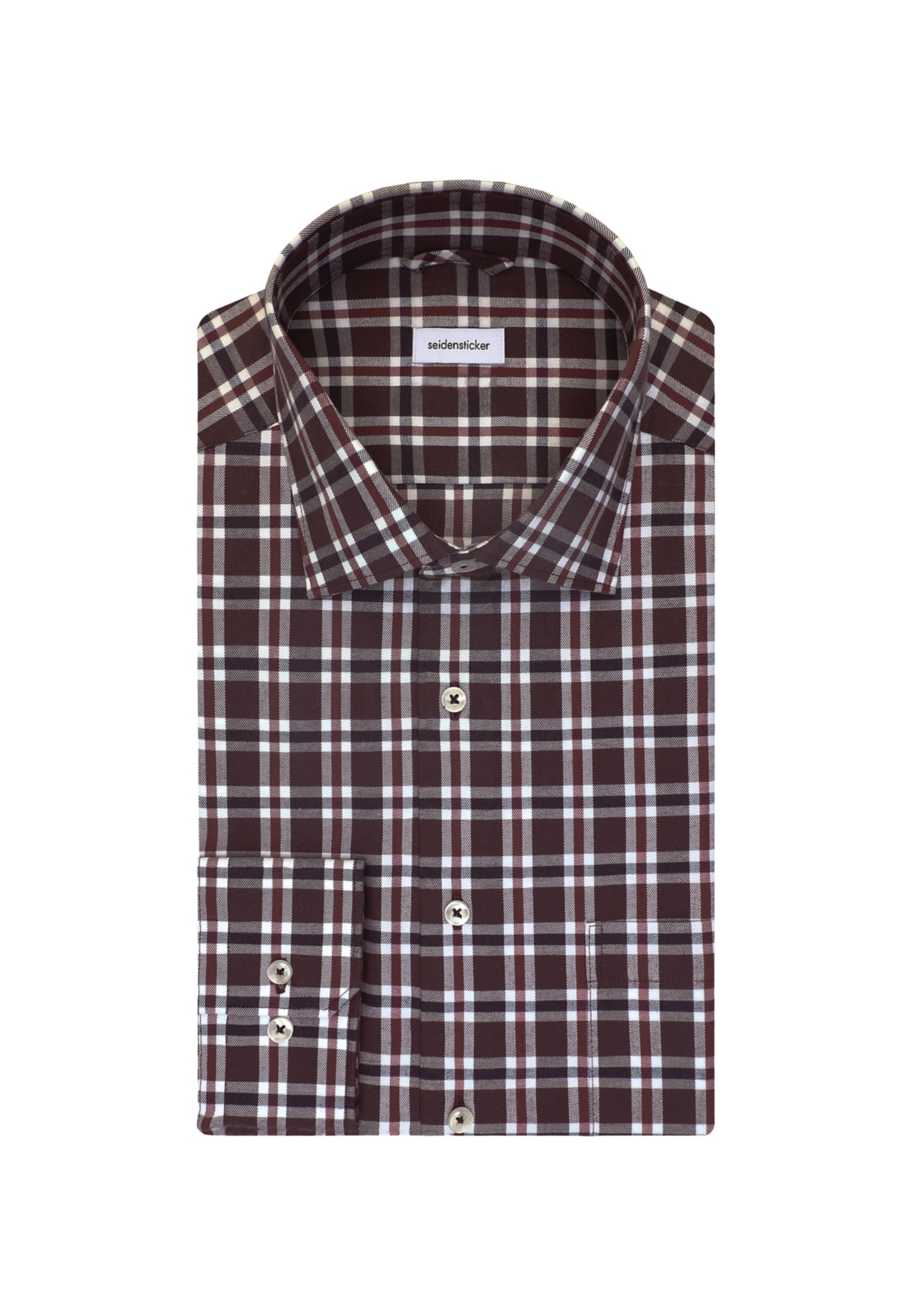 seidensticker Flanellhemd »Regular«, Regular Langarm Button-Down-Kragen Karo