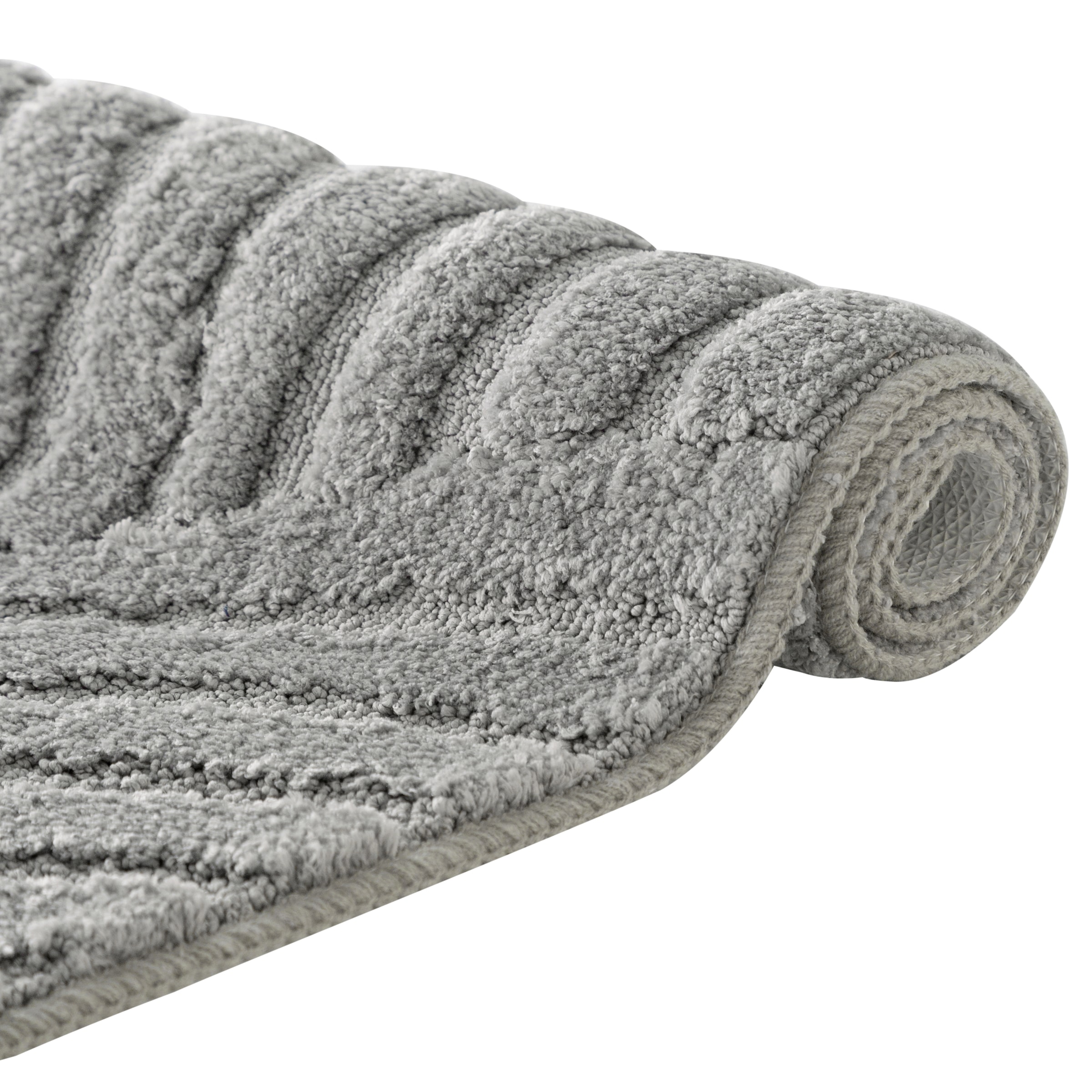 my home Badematte »Regona Scandi, Badvorleger, Badezimmer Teppich, Duschvorleger«, strapazierfähig, Badteppich, Uni Farben, Hoch-Tief-Effekt, modernes Muster