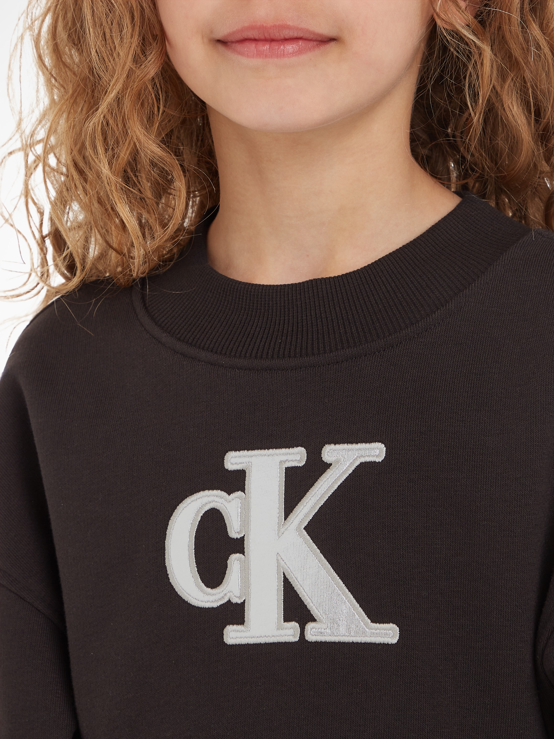Calvin Klein Jeans Sweatkleid »METALLIC MONOGRAM HWK DRESS«, für Kinder bis 16 Jahre