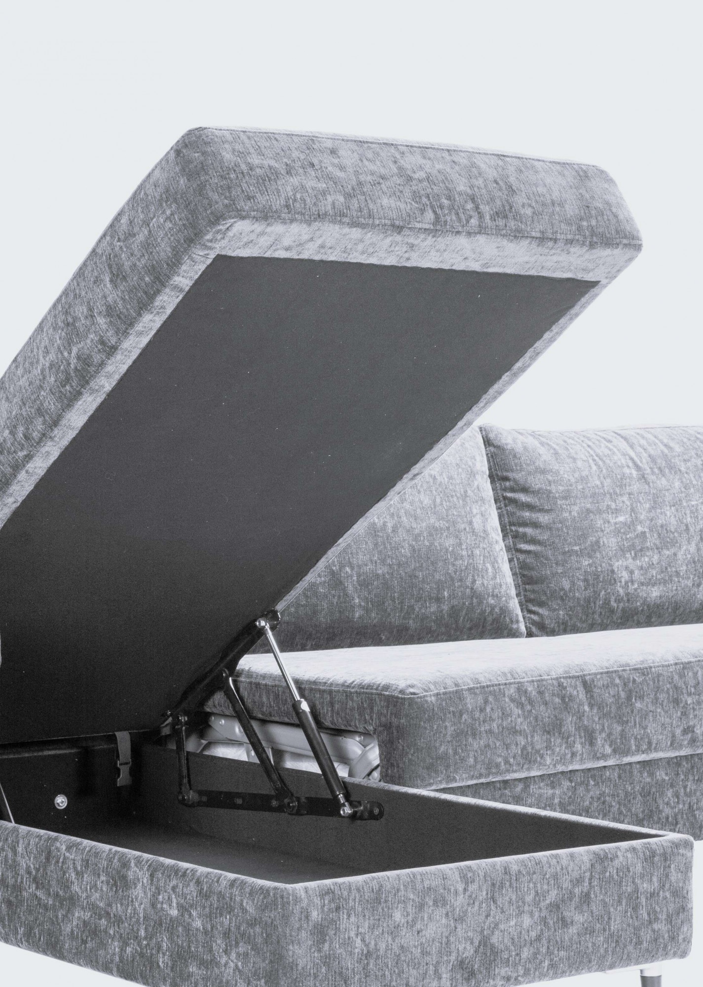 FLEXLUX Ecksofa »Fiore, Sitzaufbau mit hochwertigem Kaltschaum für mehr Sitzkomfort«, breite Armlehnen, L-Form, Füße Alu+ Eiche