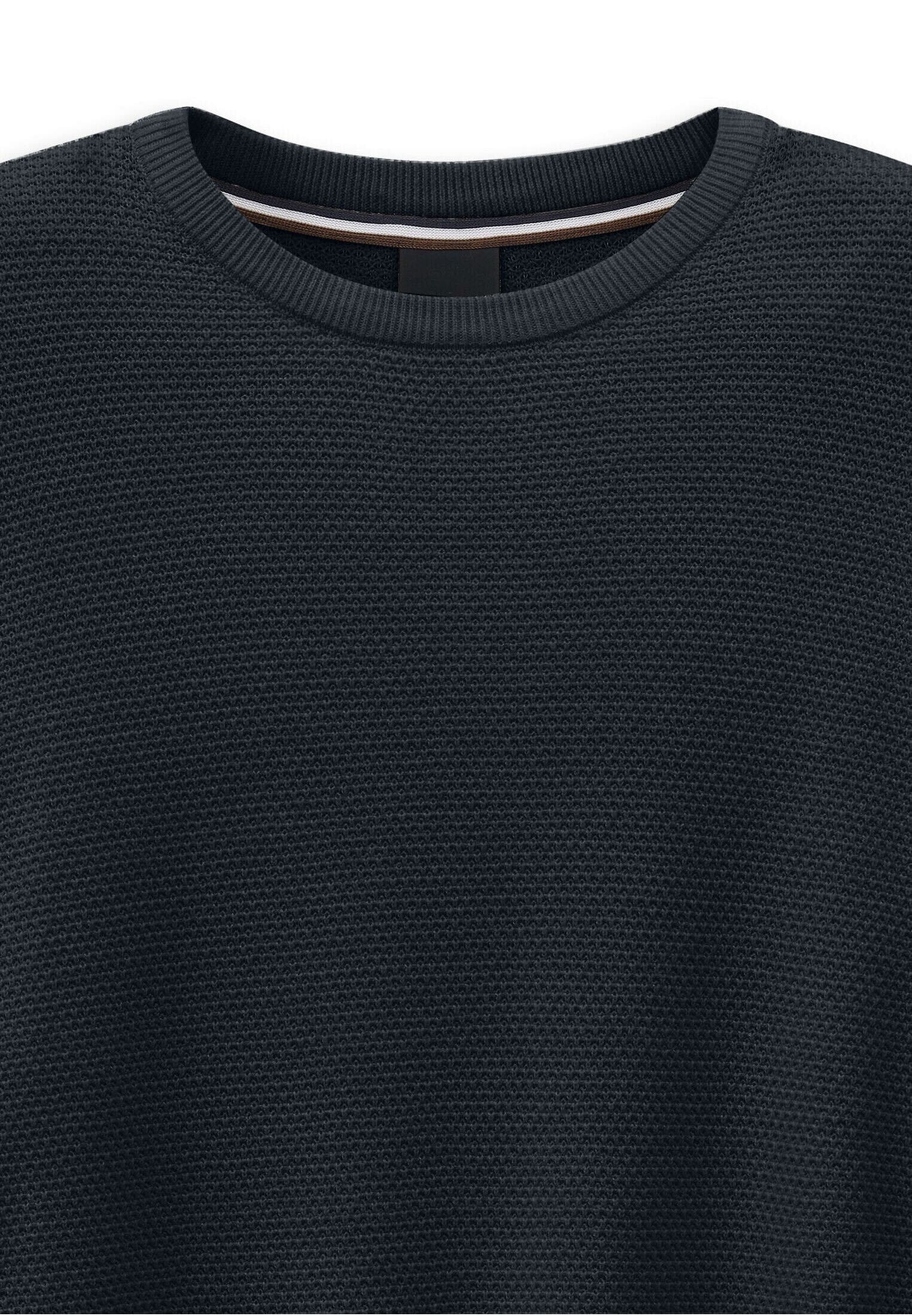 bugatti Rundhalspullover »Regular Fit« mit einer Struktur