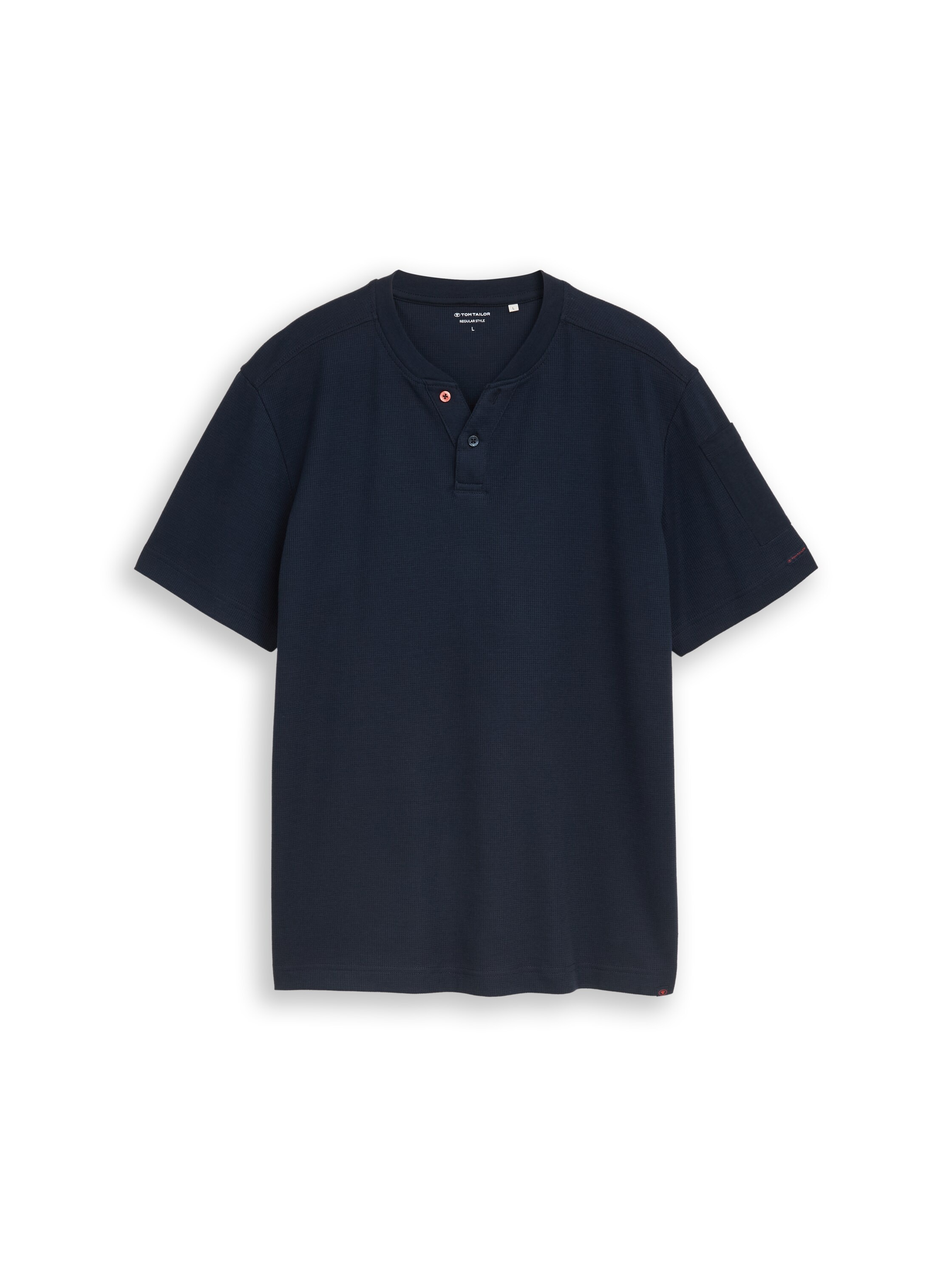 TOM TAILOR Kurzarmshirt Sommershirt mit kurzer Knopfleiste