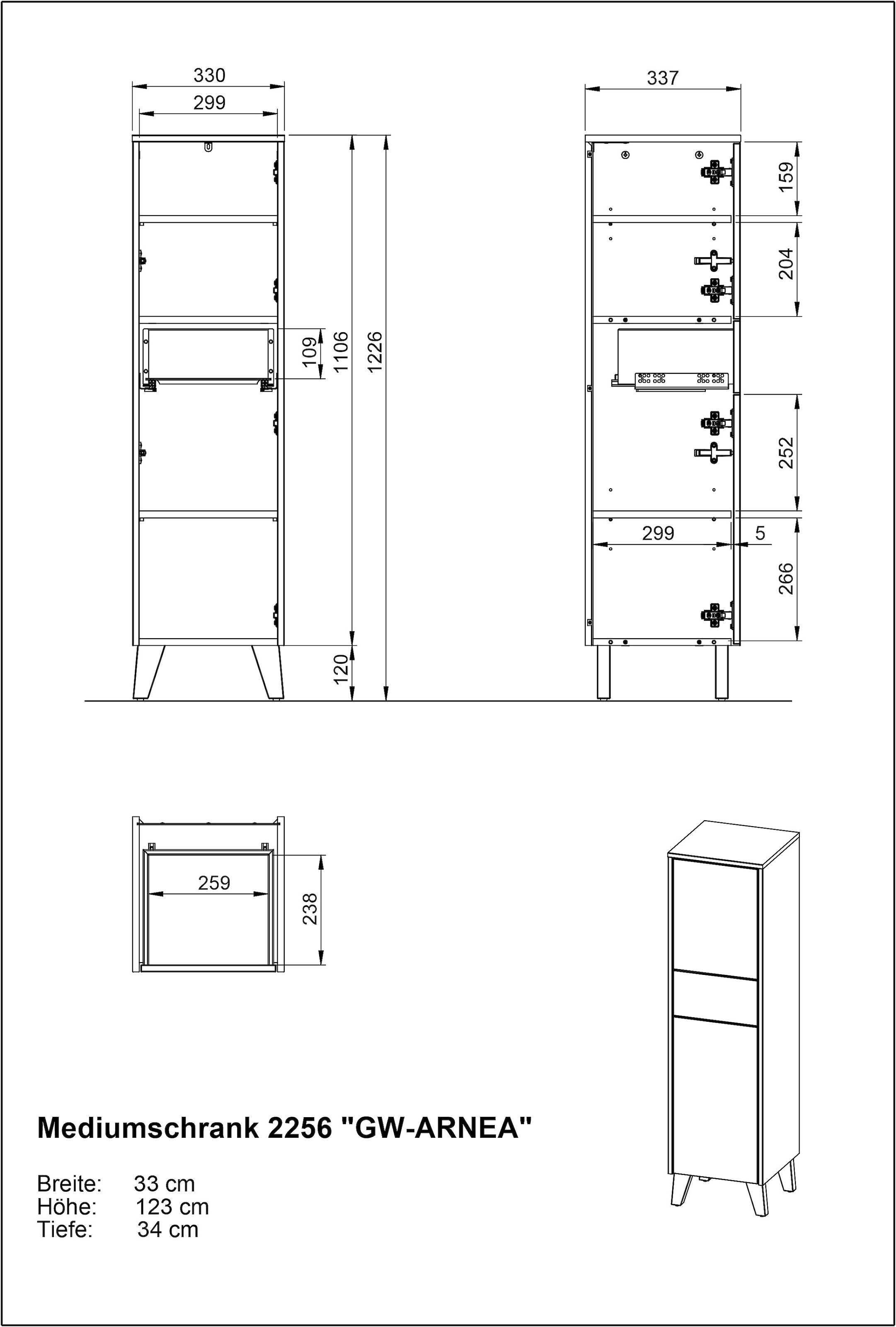 GERMANIA Midischrank »GW-Arnea«
