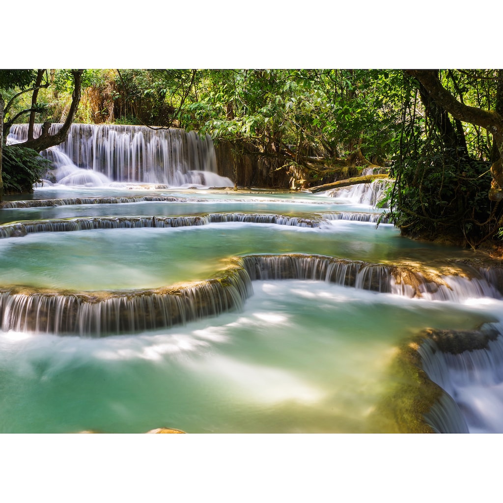 Papermoon Fototapete »Forest Waterfall Laos«