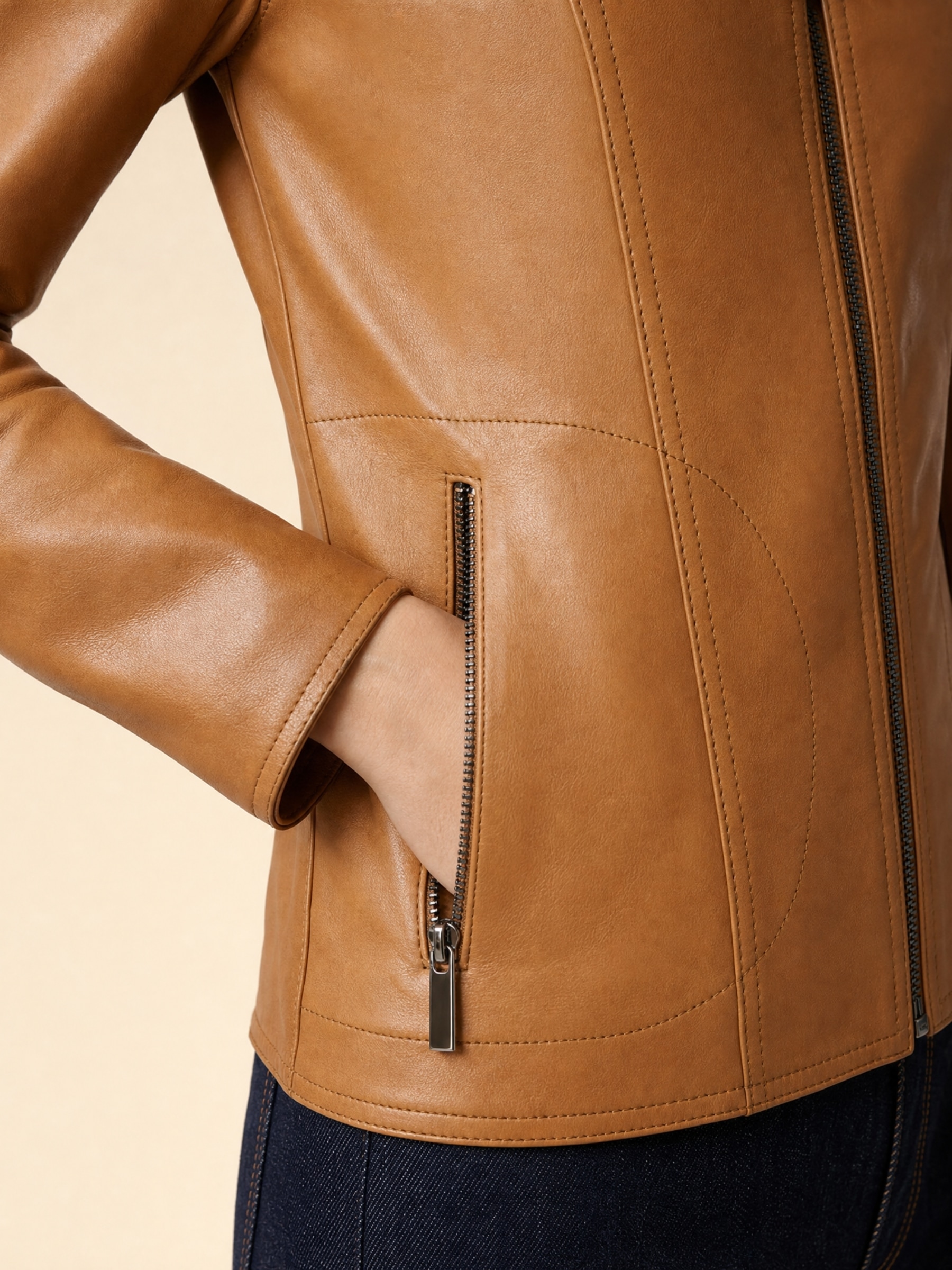 RICANO Lederjacke »Lederjacke Aurore« Handgefertigt aus echtem Leder