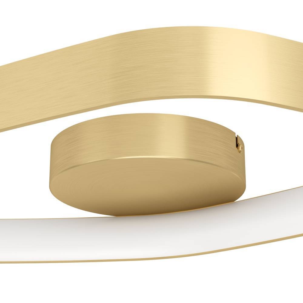 EGLO Deckenleuchte »VALLEROSA Deckenlampe, Alu, Stahl und Kunststoff, Esstischlampe, Lampe« LED-Modul 1 Stk. Warmweiß Wand-/Deckenleuchte, L58 x B33,5 x H7,5 cm, messing-gebürstet