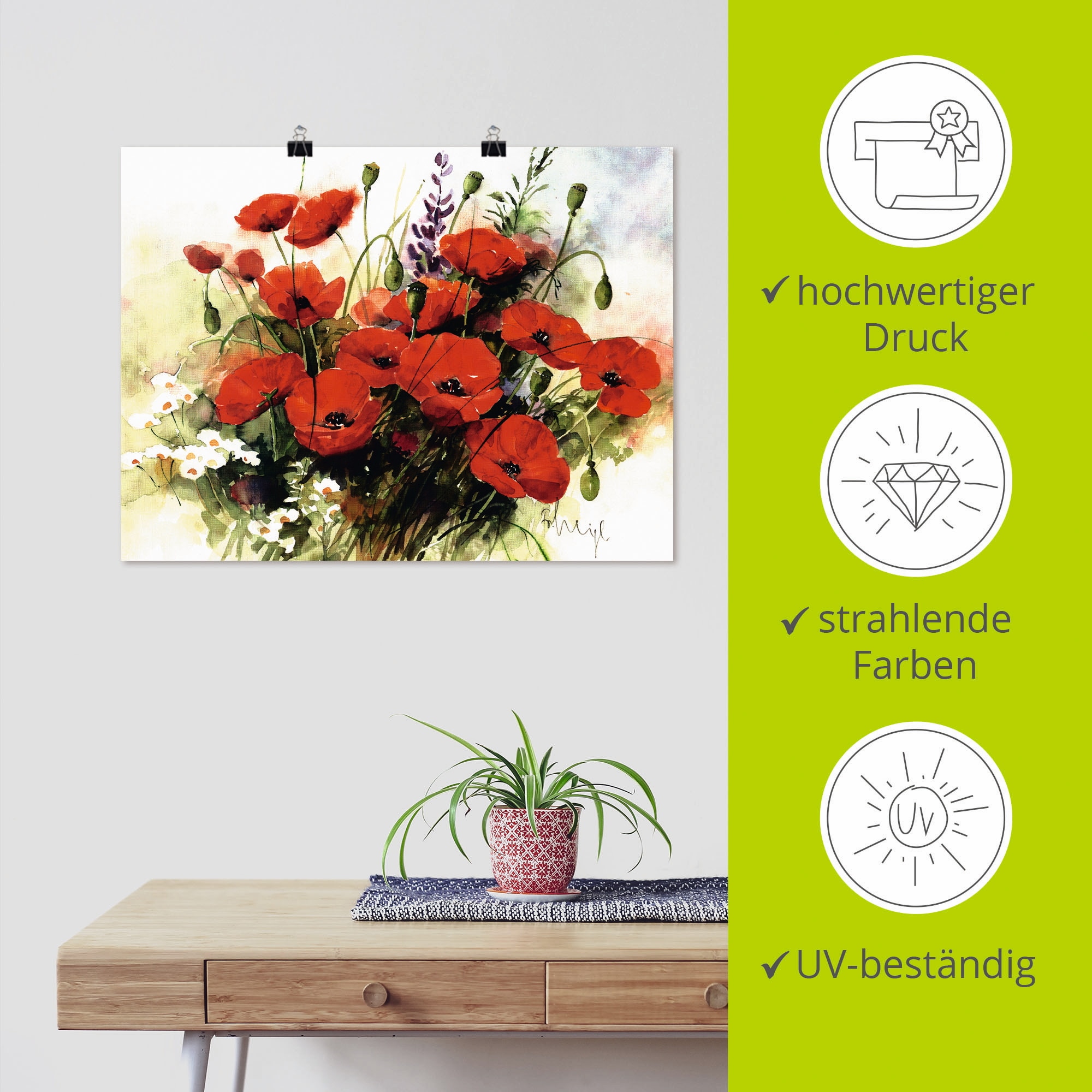 Artland Wandbild »Blumen Zusammenstellung III« Blumen 1 Stk. tlg. als Leinwandbild, Poster in verschied. Größen