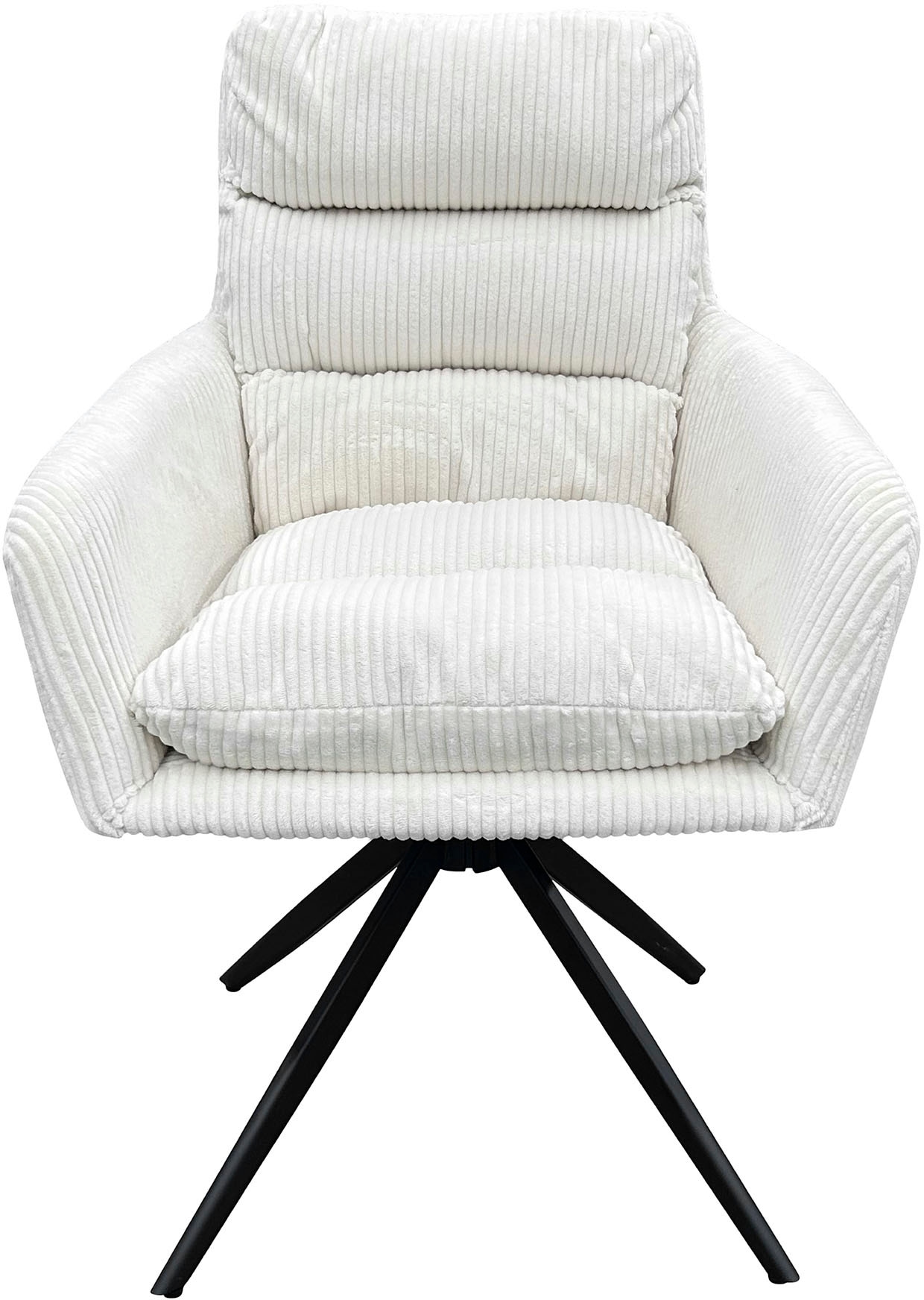 byLIVING Esszimmerstuhl »Pura« (Set) 2 Stk.Sitzschale 360°drehbar, Metall schwarz, Armlehnstuhl, diverse Farben