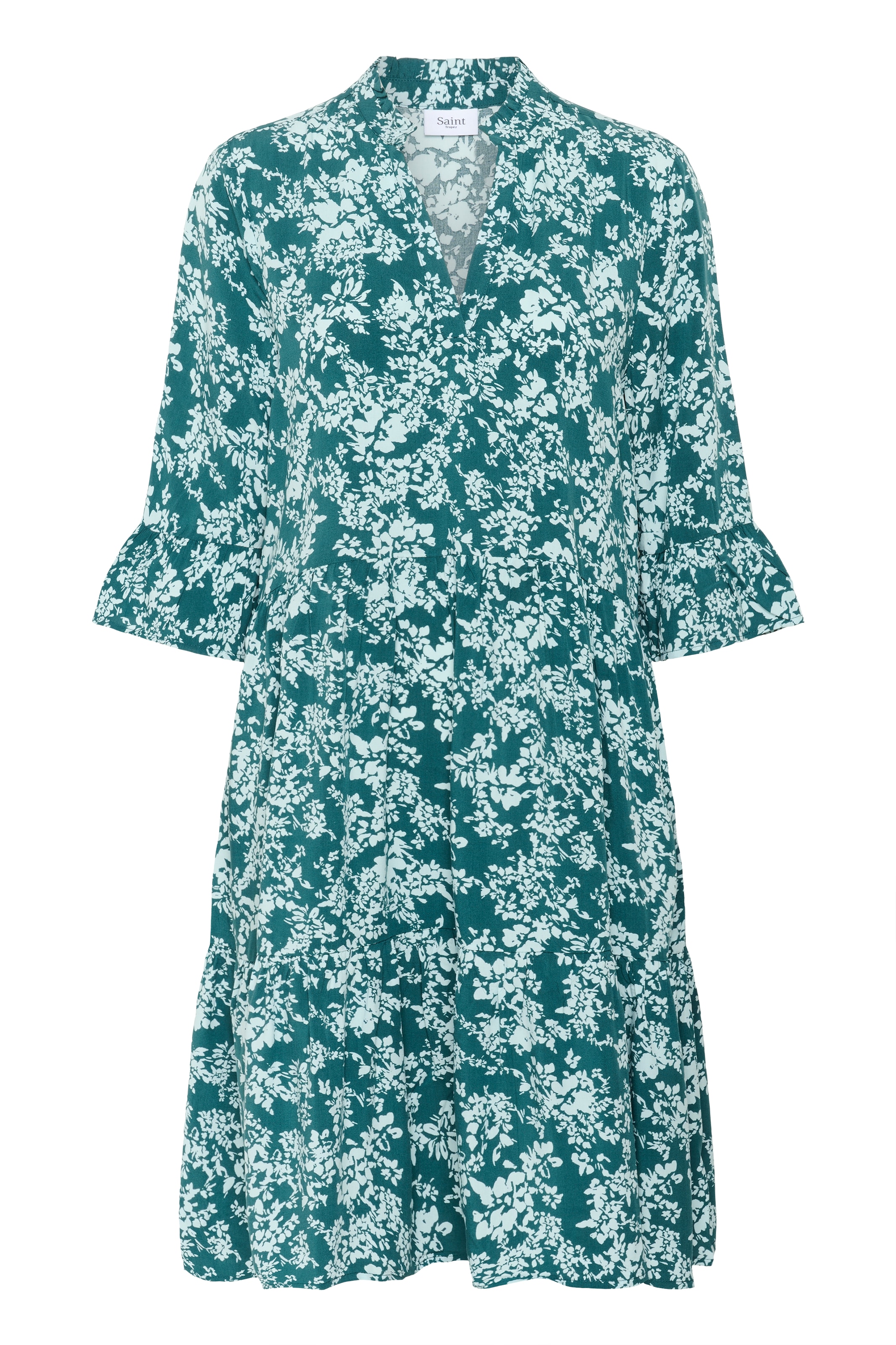 Saint Tropez Blusenkleid »EdaSZ Dress«, mit Volant und 3/4 Ärmel