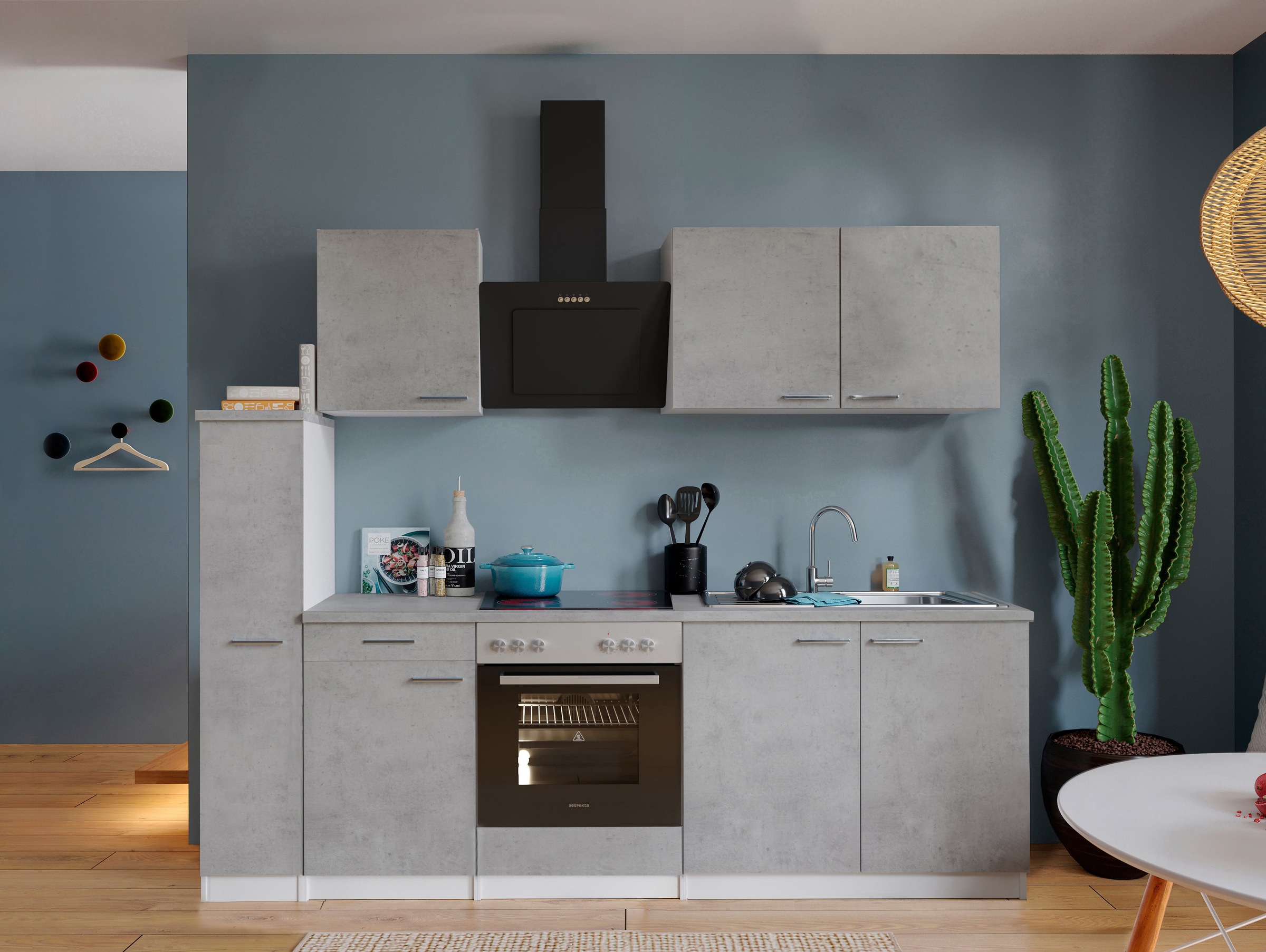 RESPEKTA Küchenzeile »Malia« Breite 240 cm, 85 cm Arbeitshöhe, in exklusiver Konfiguration für OTTO