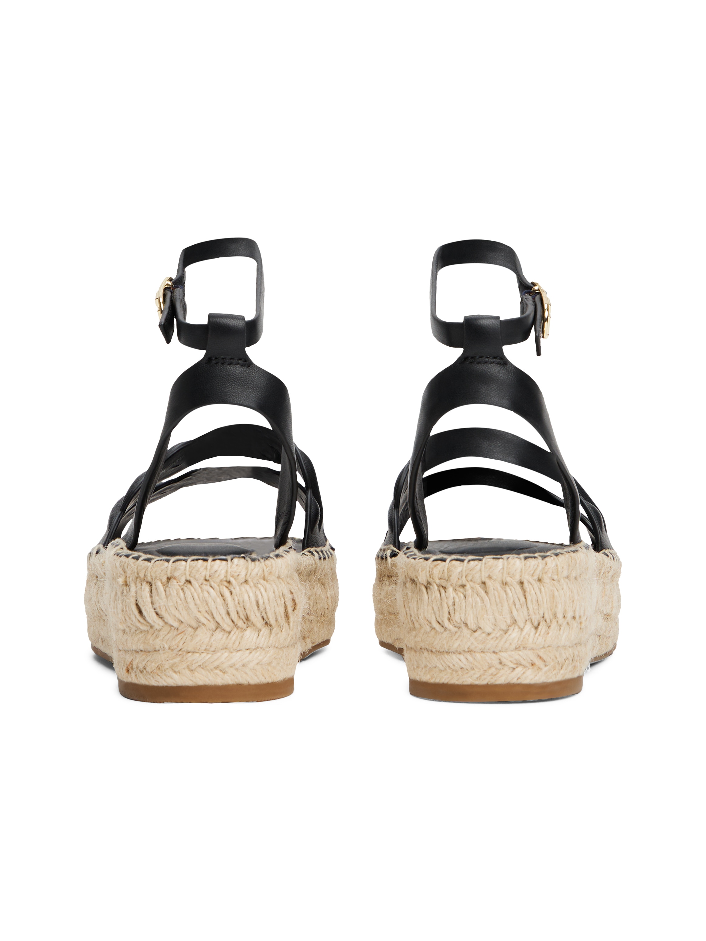 Tommy Hilfiger Keilsandalette »LEATHER ROPE REAL ESPAD SANDAL«  , Plateau, Sommerschuh, Riemchensandale mit verstellbarer Schnalle