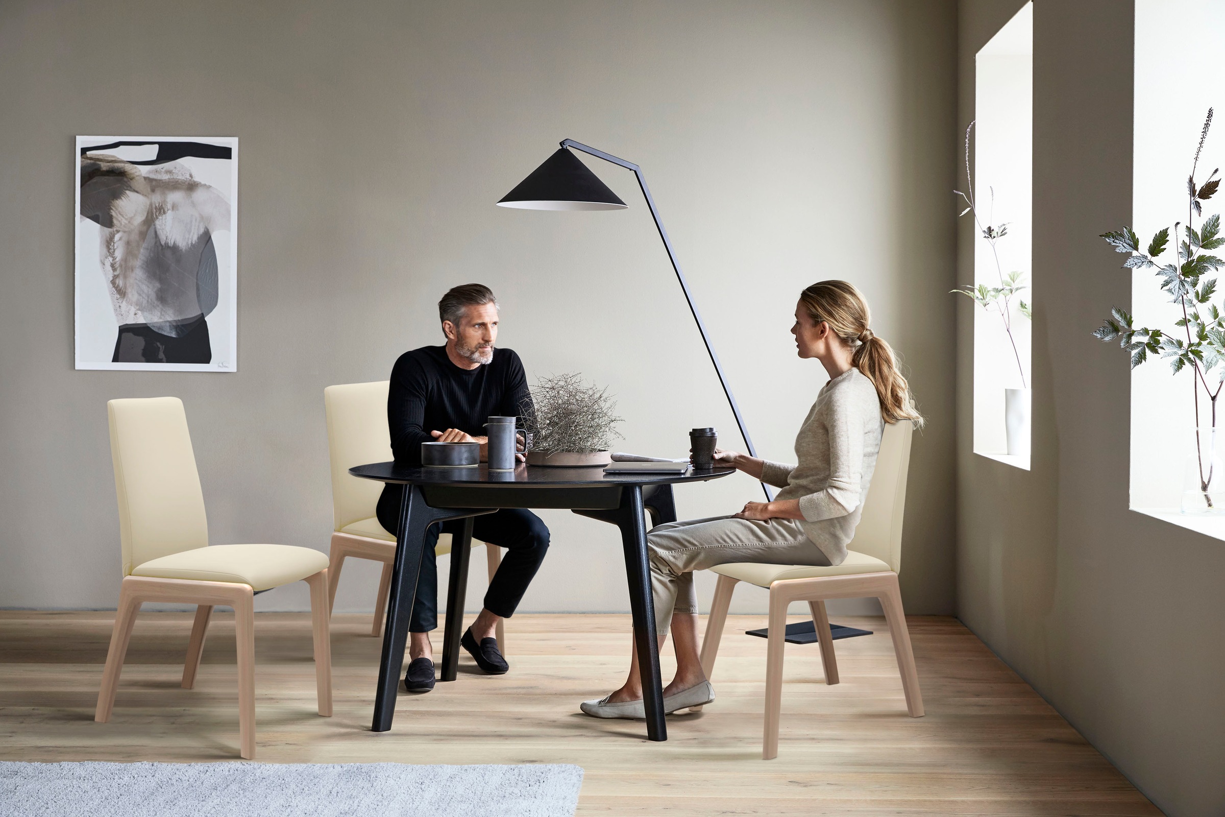 Stressless® Polsterstuhl »Laurel«, Leder PALOMA, Low Back, Größe L, mit abgerundeten Beinen in Eiche natur