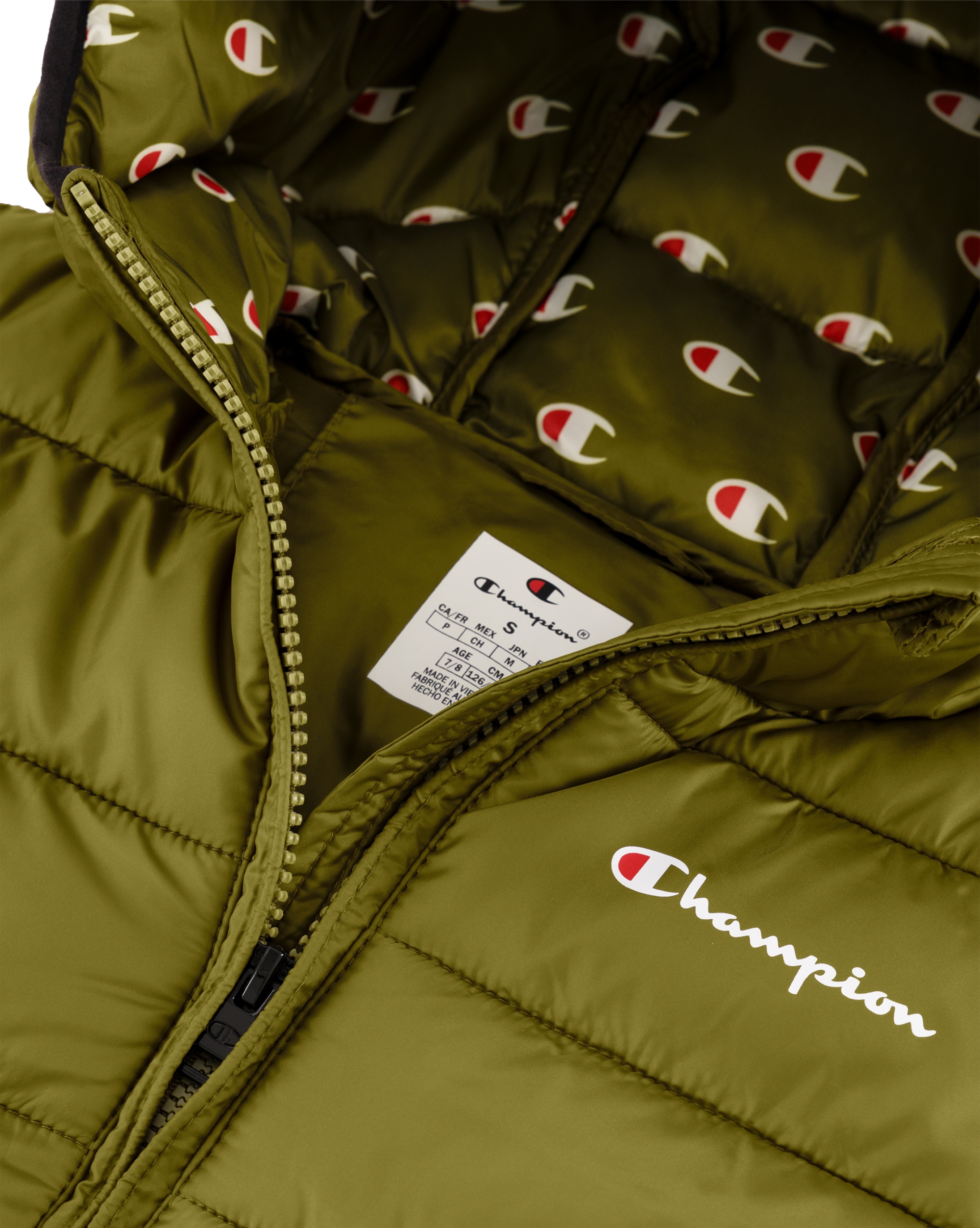 Champion Steppjacke, mit Kapuze, für Kinder