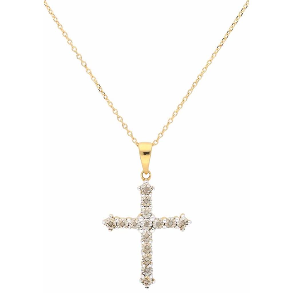 Firetti Kreuzkette »Schmuck Geschenk Halsschmuck Halskette Silberkette Kreuz«