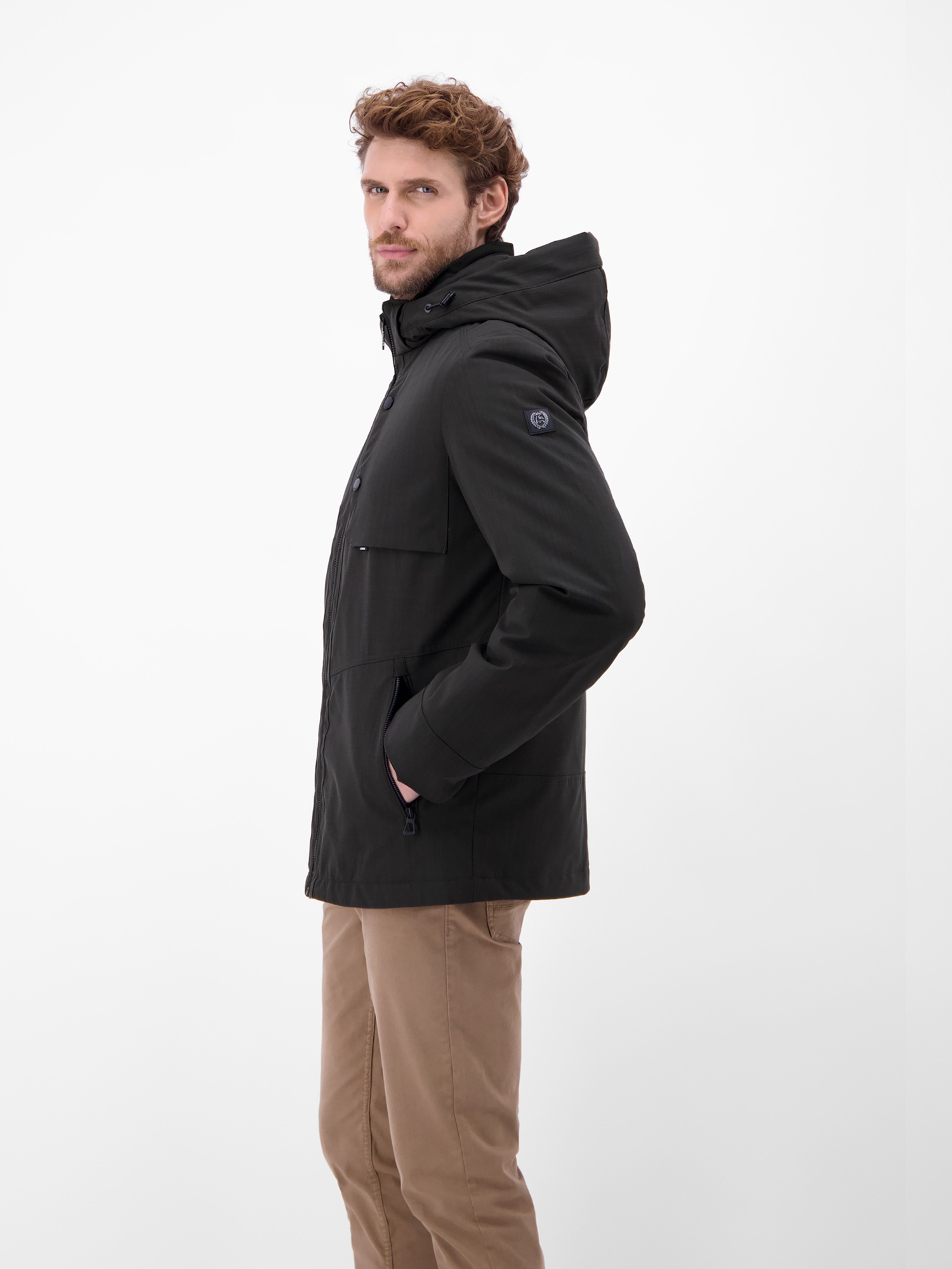 LERROS Blouson »LERROS Herren Blouson in Stukturoptik«, mit Kapuze, Wasser- und windabweisend