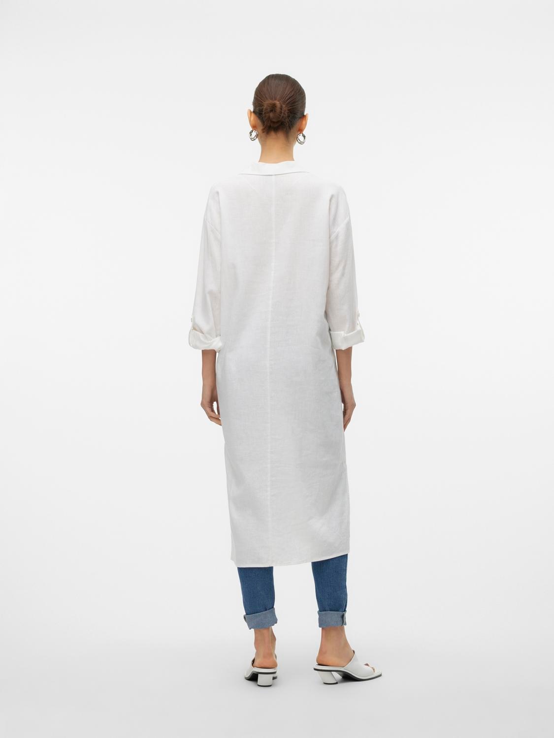 Vero Moda Hemdblusenkleid »VMLINN LOOSE CALF SHIRT WVN NOOS«