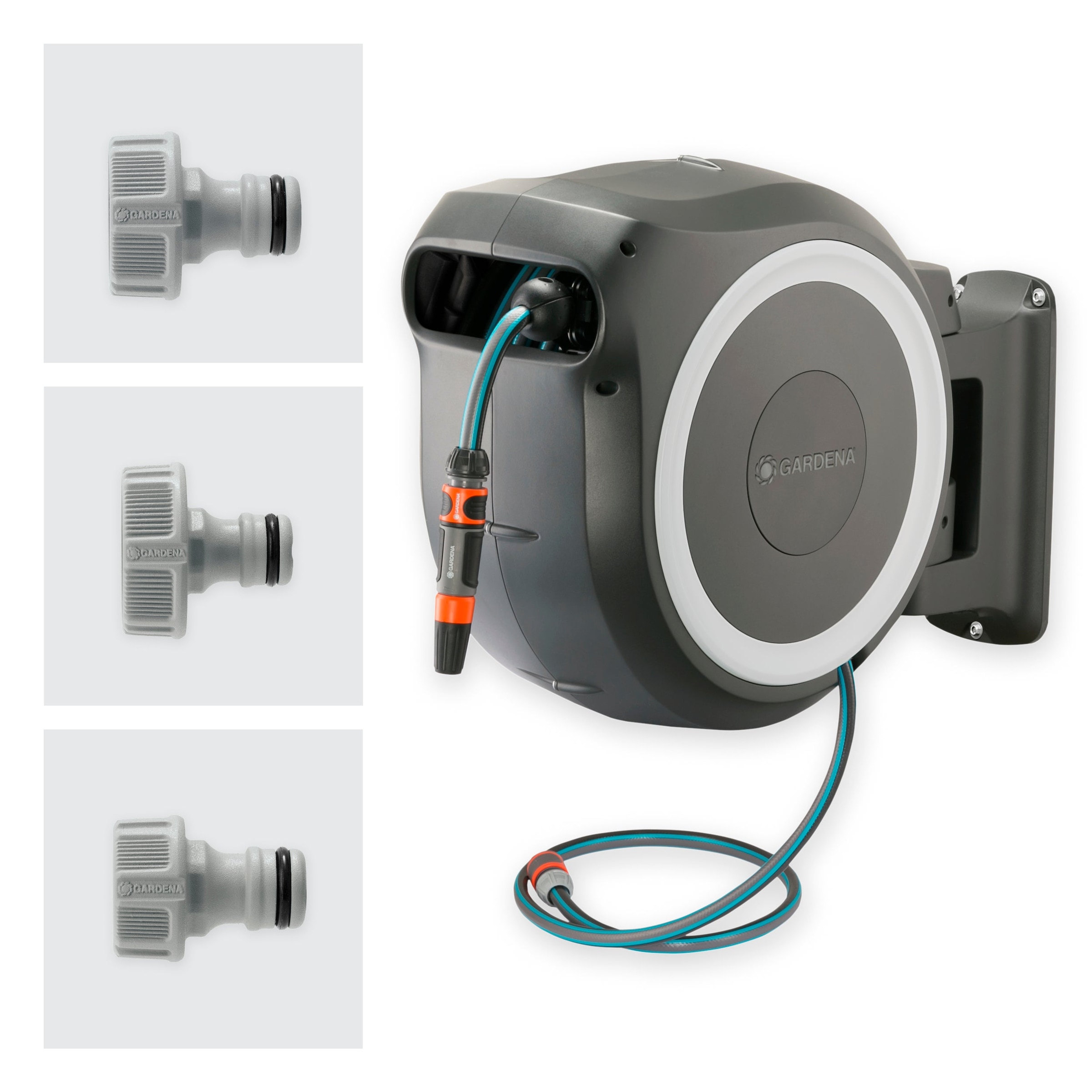 GARDENA Wandschlauchbox »RollUp L« Große Gärten komfortabel bewässern, 30 m Schlauchlänge