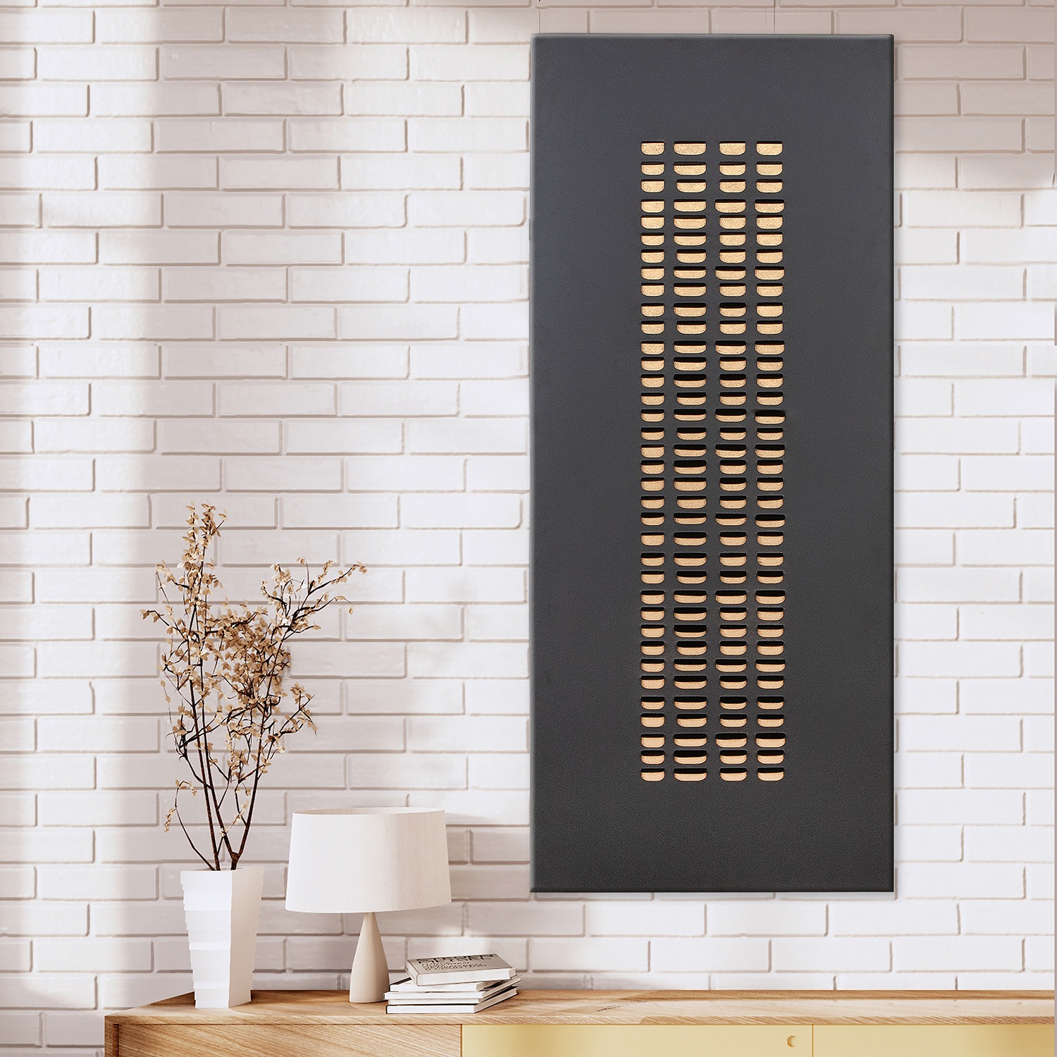 Casablanca by Gilde Wanddekoobjekt »Wandrelief rechteckig Torus schwarz H. 120 cm«, (1 St.)