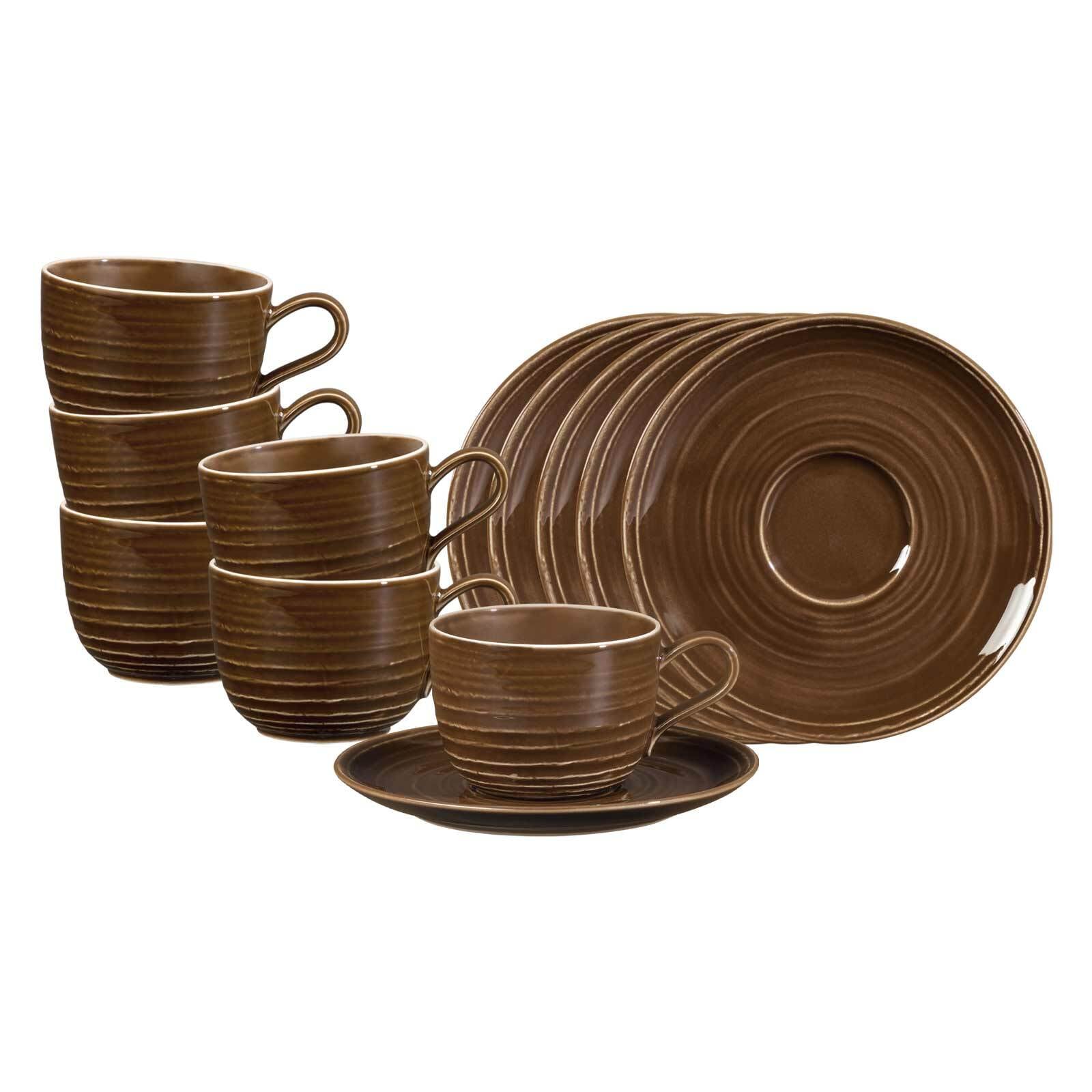 Seltmann Weiden Tasse »Kaffeetassen mit Untertassen Terra 260 ml 6er Set«
