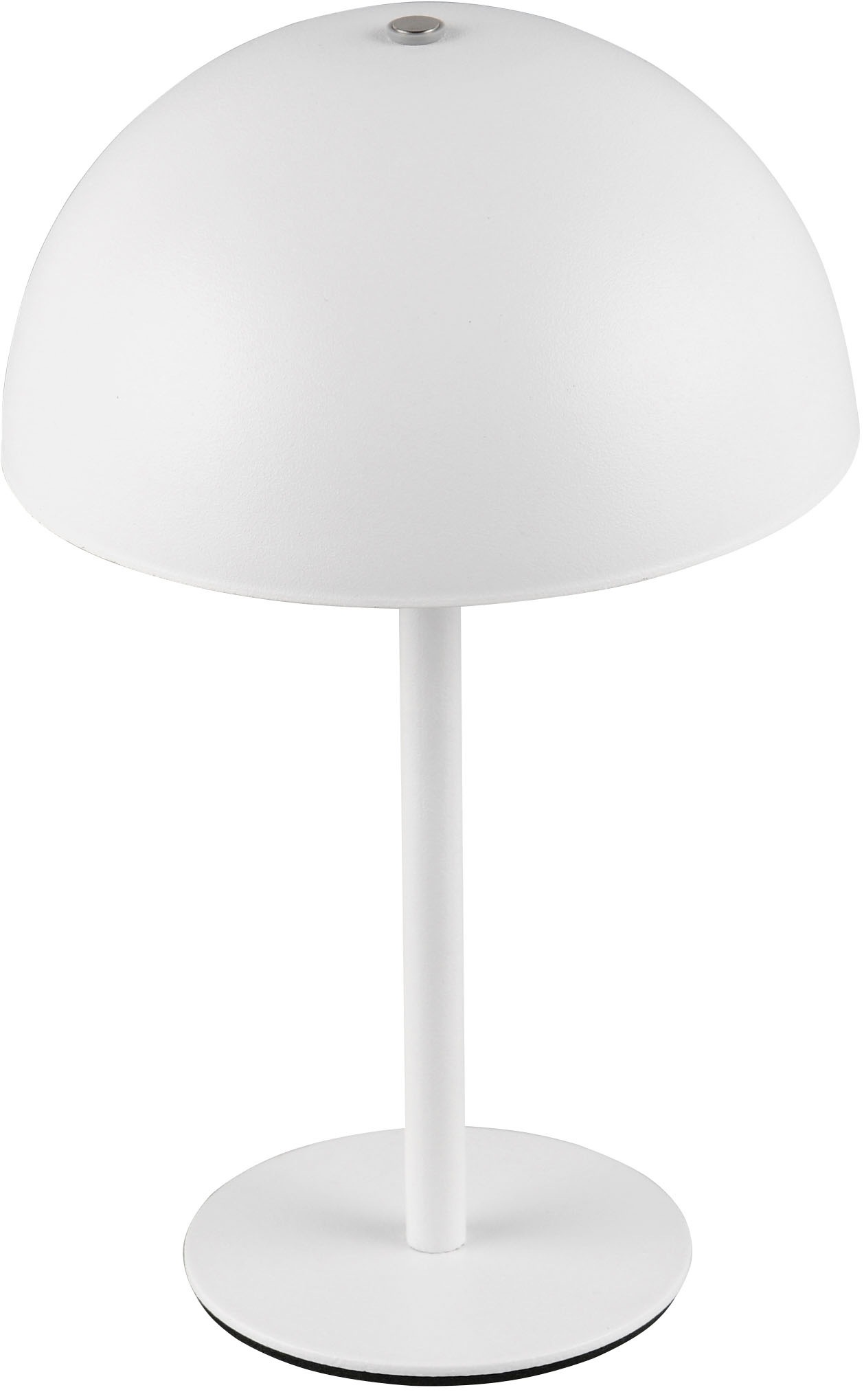 REALITY Leuchten LED Tischleuchte »MUNOZ, Akku Tischleuchte mit Touchdimmer + USB Anschluss, IP20 indoor« LED-Board 1 Stk. Warmweiß bis zu 10h Akkulaufzeit, laden per USB max 7-9h, Akku Leuchte Pilzform