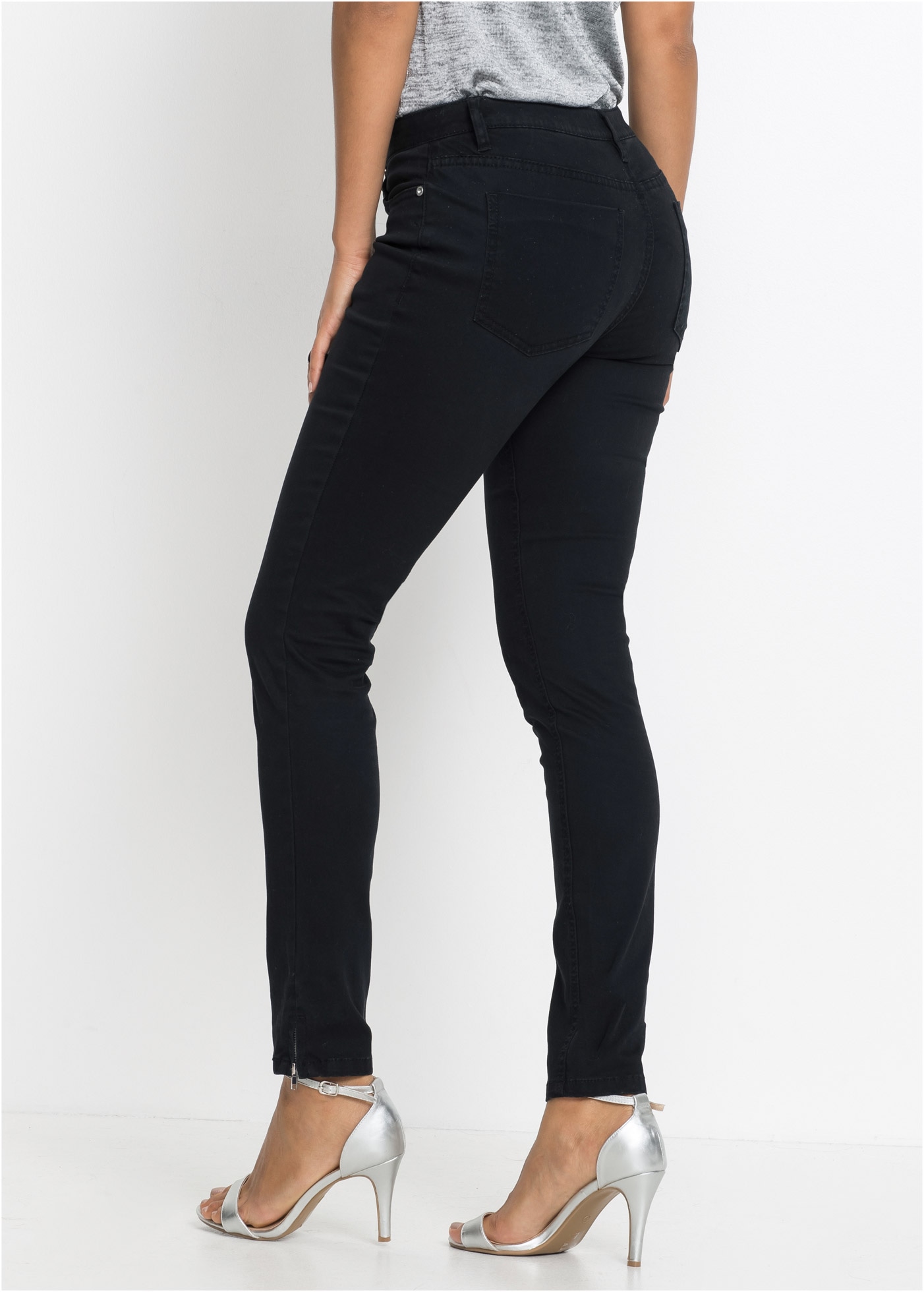bonprix Skinny-fit-Jeans »Skinny-Jeans Mid Waist, cropped« Skinny-fit, Mid Waist, cropped Schnitt, Kurzgröße