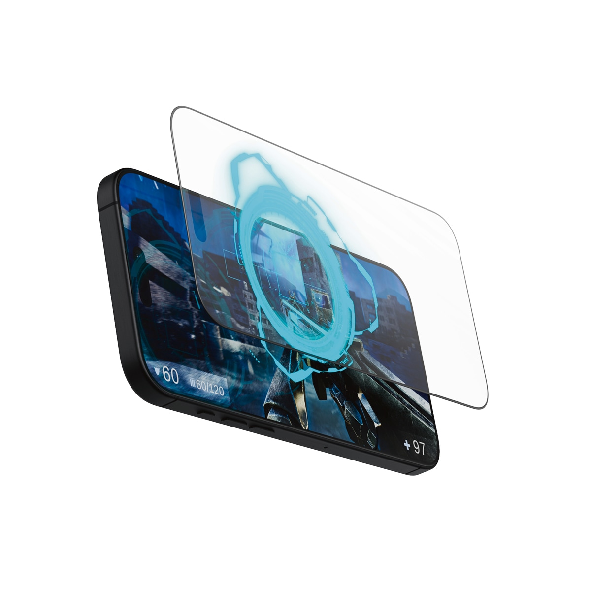 PanzerGlass Displayschutzglas »Gaming Screen Protection«, für Apple iPhone 16 Pro, Displayschutzfolie, Schutzfolie, Bildschirmschutz, kratz- & stoßfest