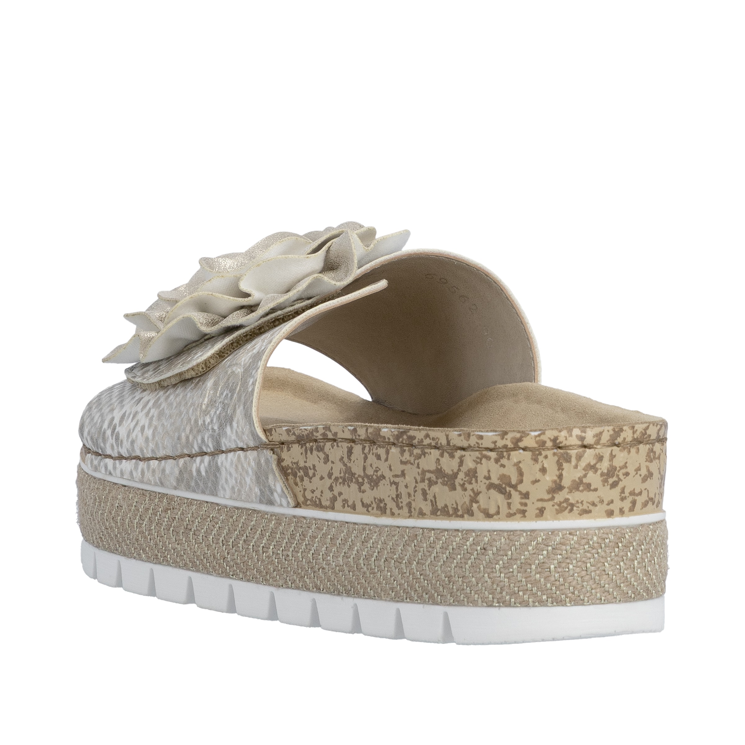 Rieker Pantolette  Sommerschuh, Schlappen mit modischem Plateau