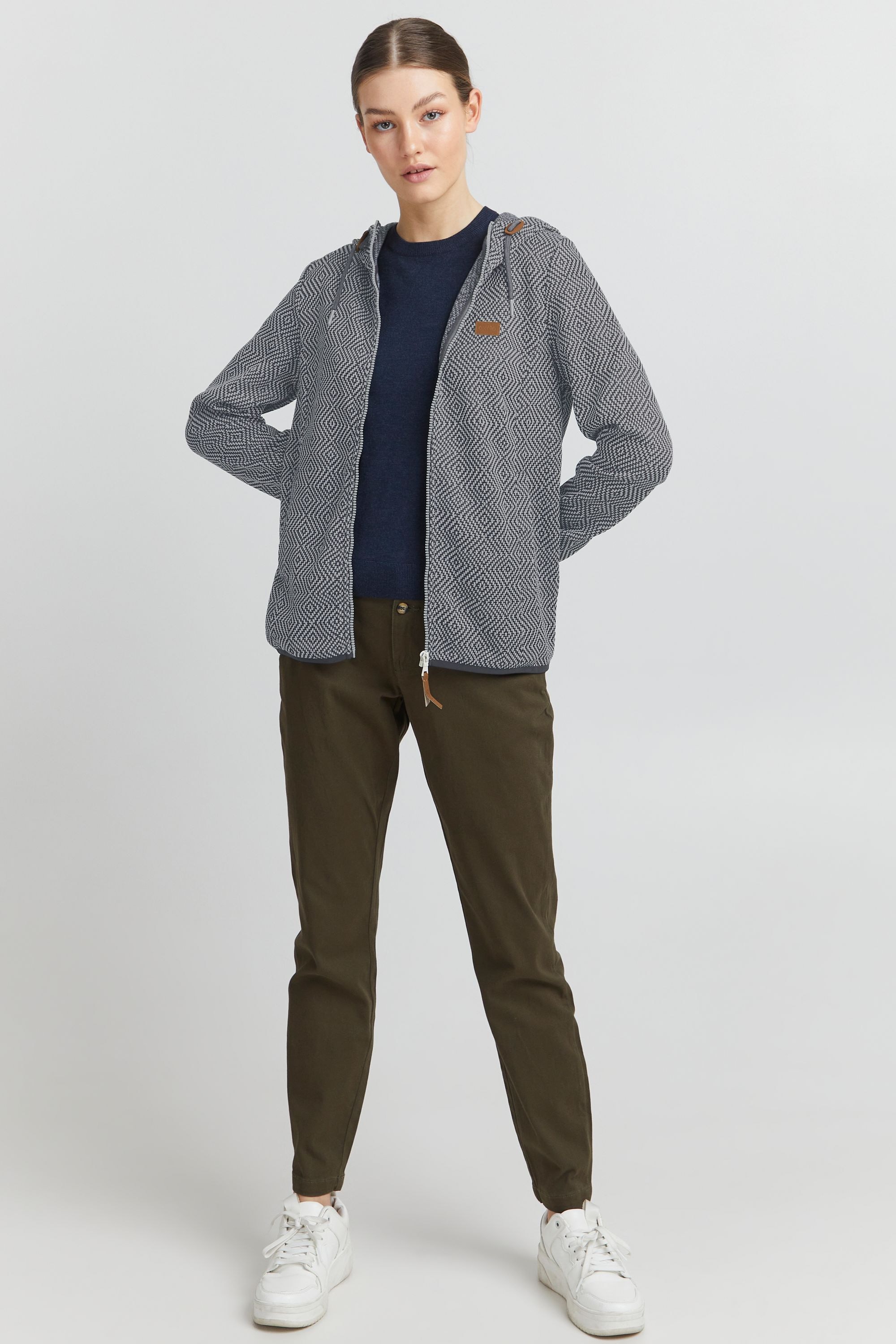 OXMO Fleecejacke »Fleecejacke OXPepples«, mit Kapuze