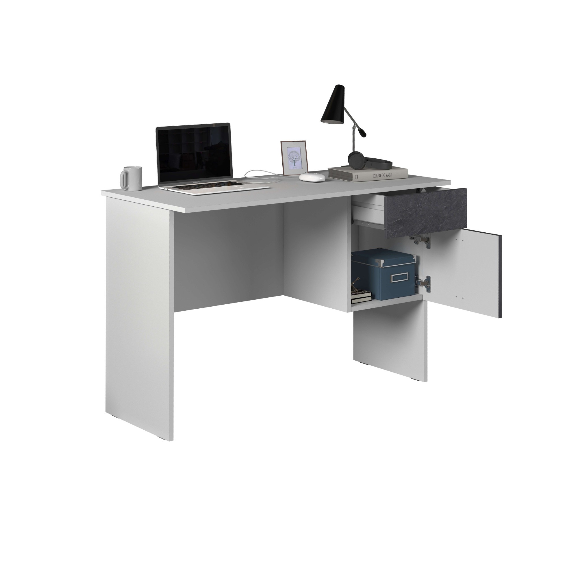 INOSIGN Schreibtisch »Coro, kleiner Computertisch, Bürotisch«, mit 1 Tür & 1 Schublade, Breite 110 cm, Made in Italy