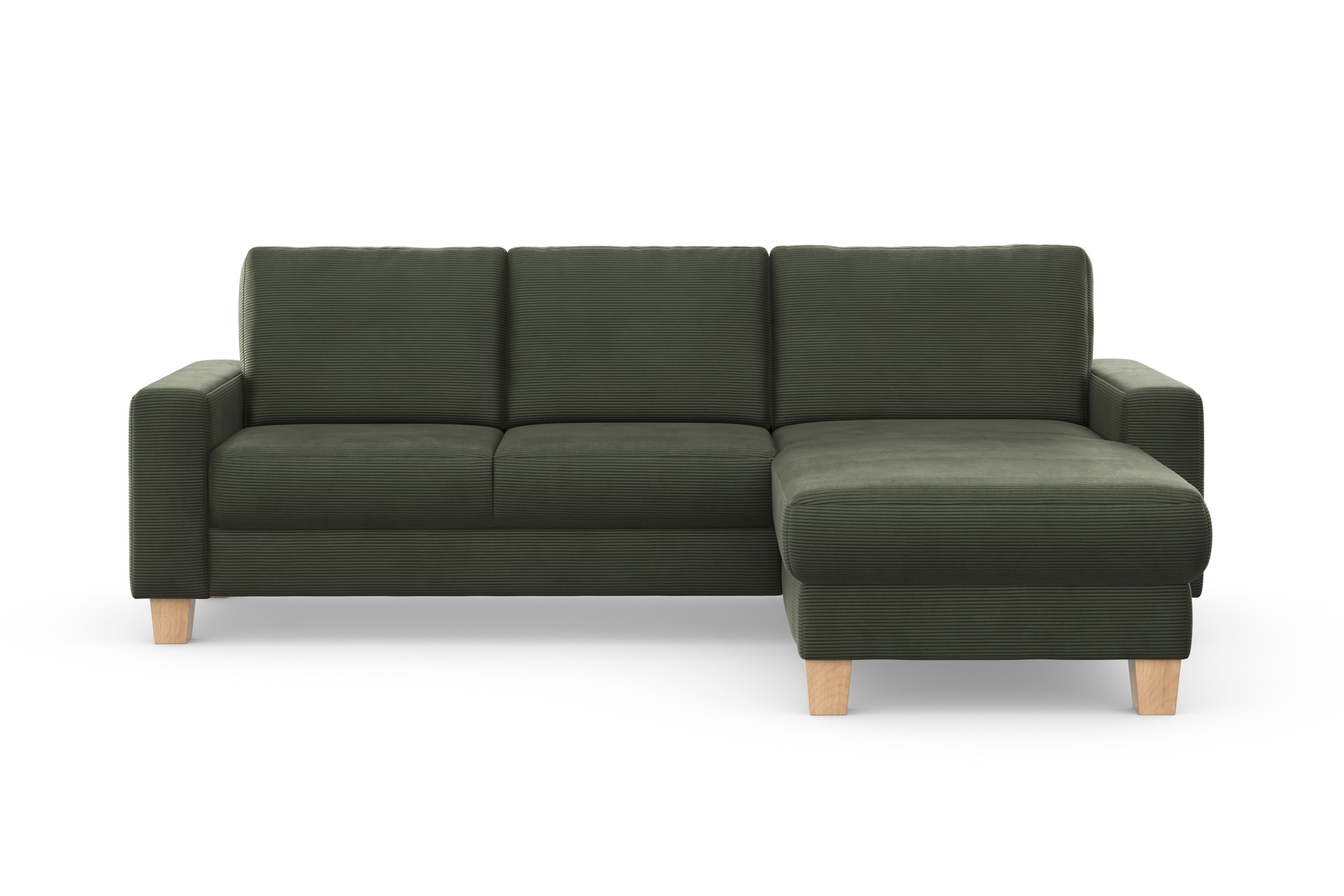 Home affaire Ecksofa »Summer L-Form« mit Recamiere, mit oder ohne Bettfunktion und Bettkasten, Cord-Bezug