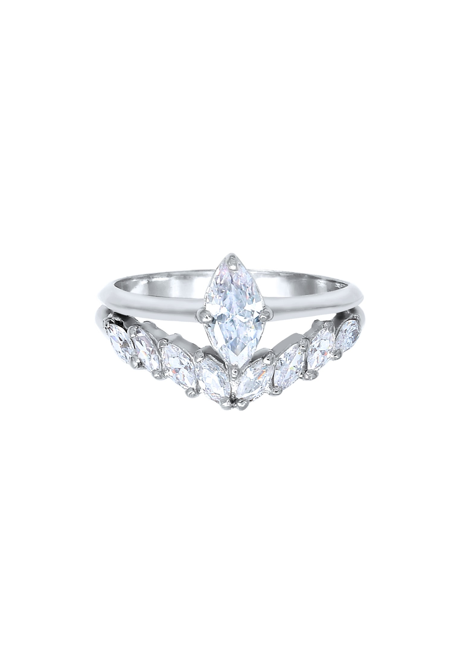 Elli Premium Silberring »Ring Zirkonia Marquise 925 Silber«