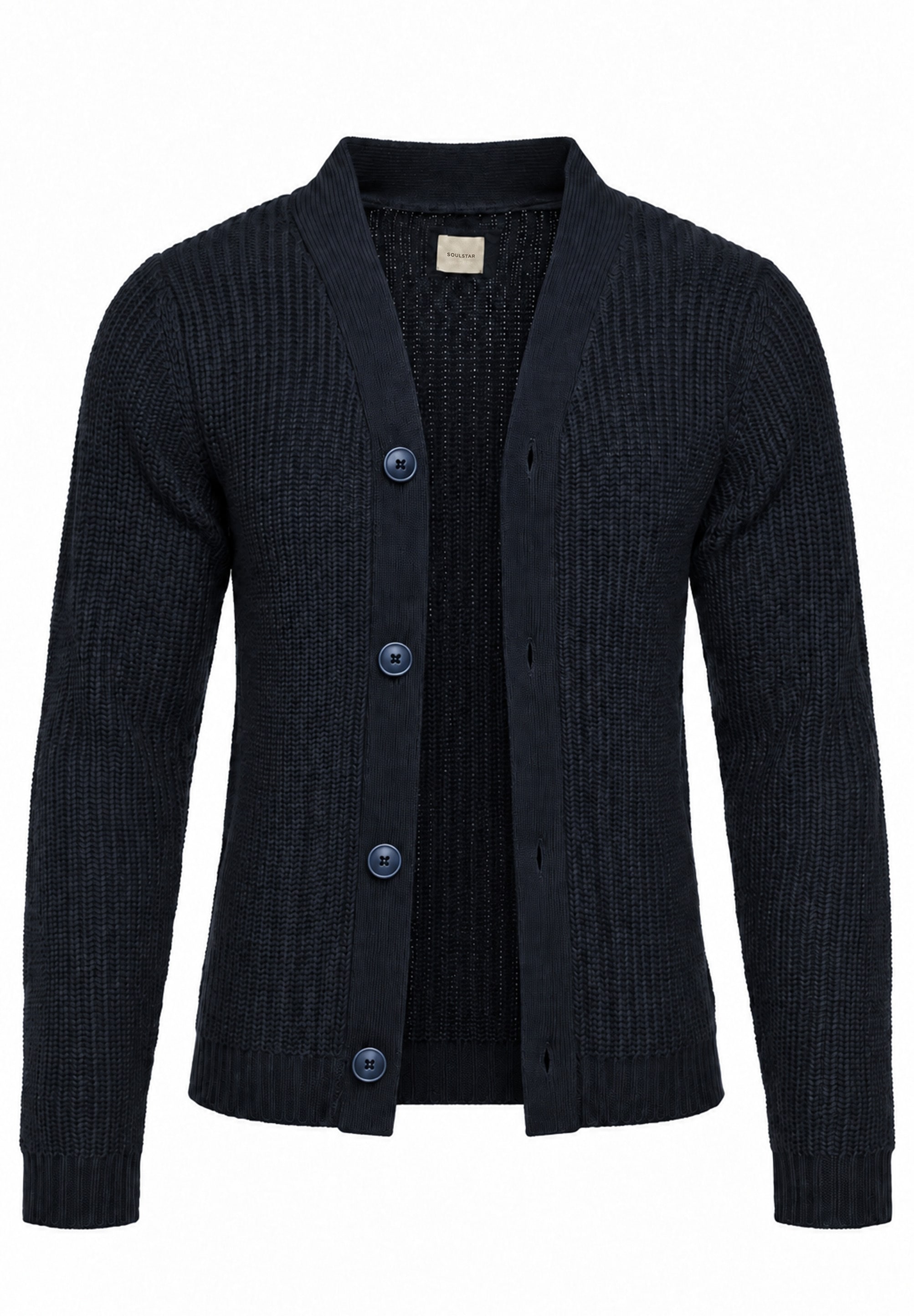 SOULSTAR Strickjacke »als Grobstrick Cardigan Pullover für Herren« Männer Winterpullover mit V-Ausschnitt - Regular-Fit Strickweste