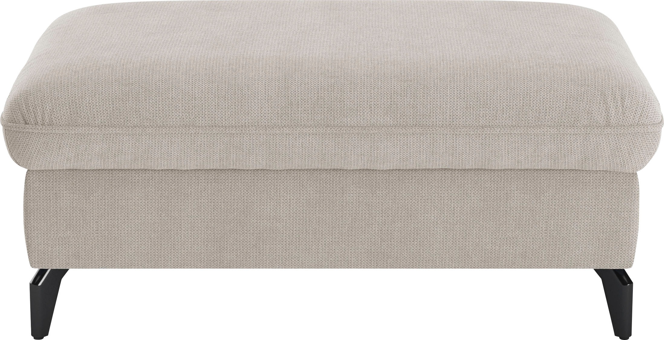 sit&more Polsterhocker »Leandro«, mit schwarzen Metallfüßen