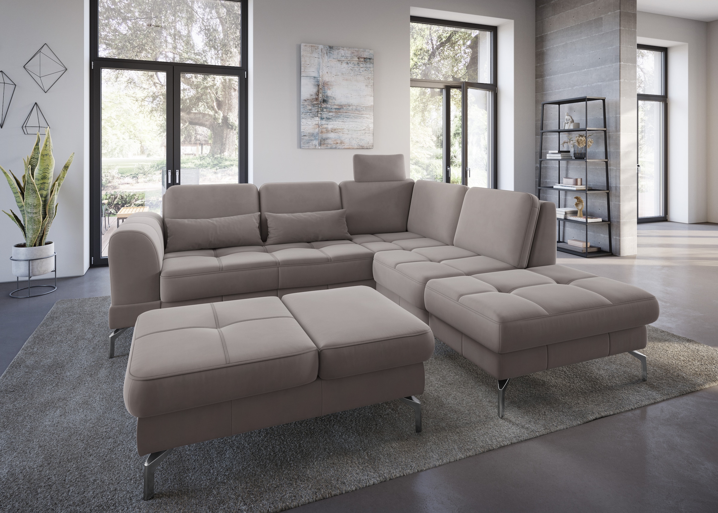 sit&more Hocker »Bendigo« mit Klappfunktion, Bodenfreiheit 15 cm, wahlweise in 2 Fußfarben