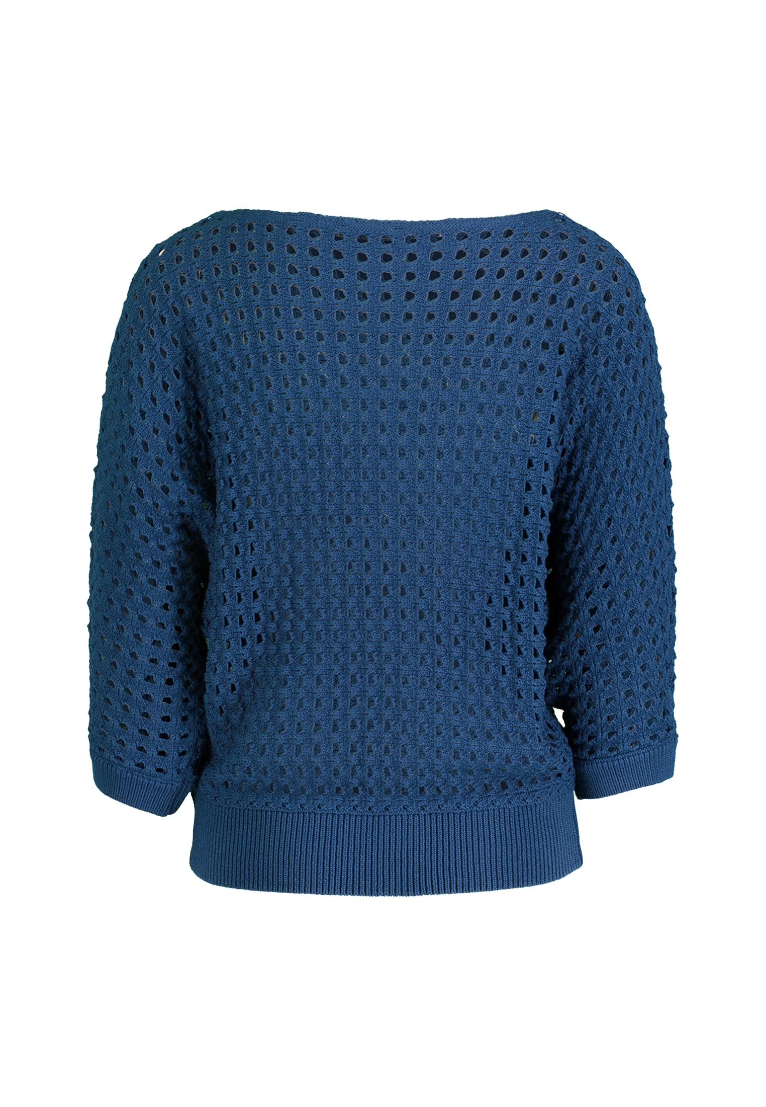 Zero Rundhalspullover »Pullover mit Lochmuster«