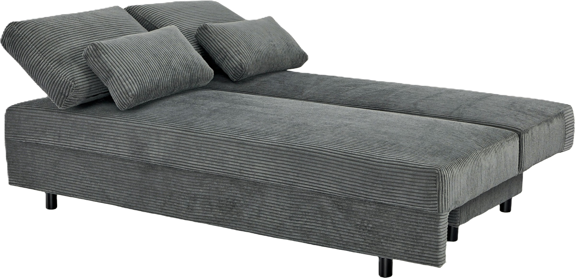 OTTO home Schlafsofa »ONNIKO Cord, Breite: 192 cm, Liegefläche 121x192 cm, softer Cord-Bezug« mit Bettfunktion & Bettkasten