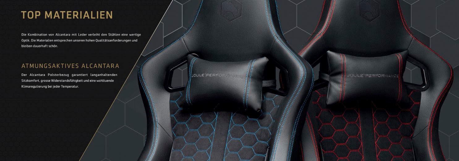 Joule Performance Gaming-Stuhl »Alcantara«, WERTIGES ECHTLEDER