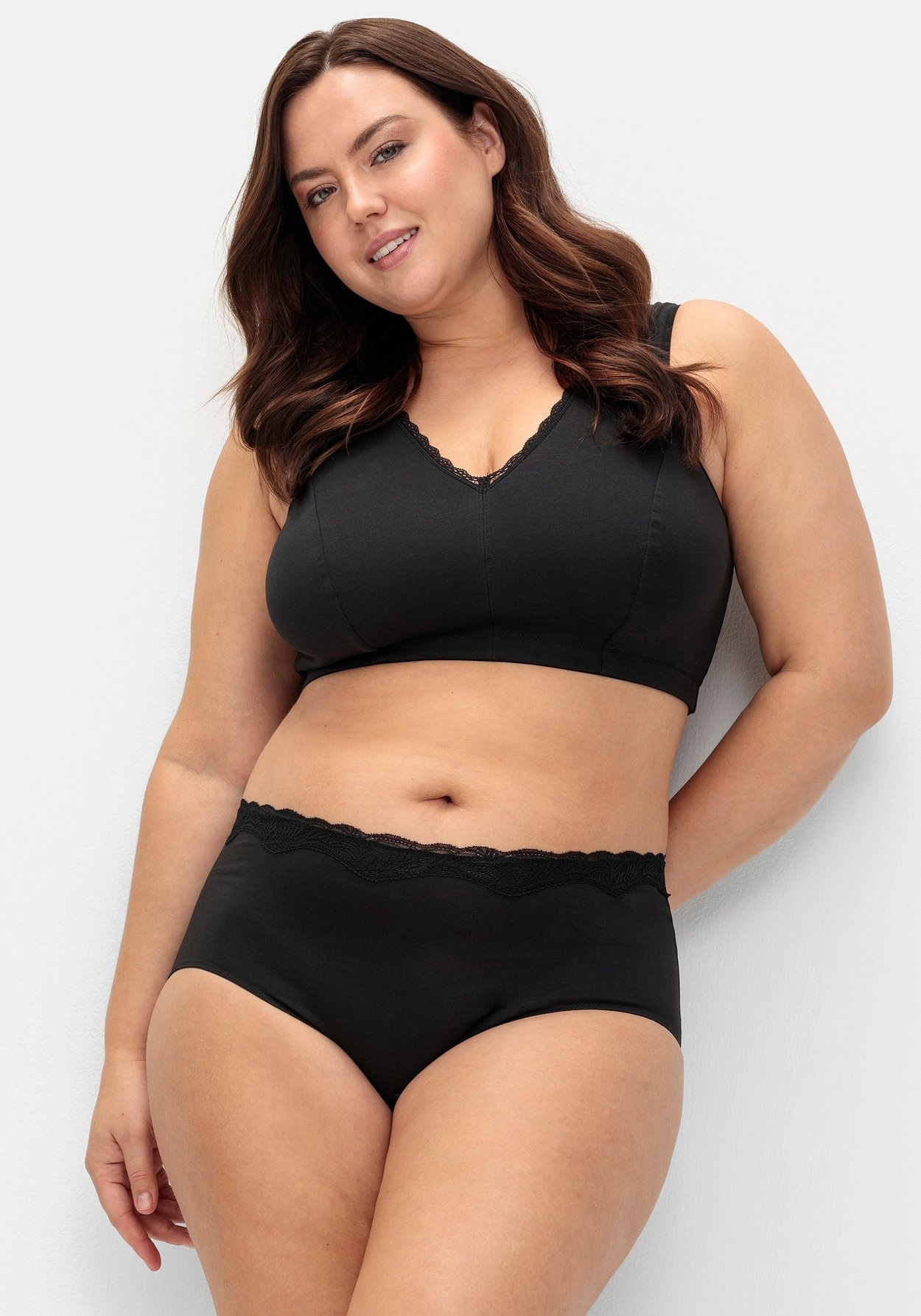 Sheego Slip »Slips im 2er-Pack im 2er-Pack, mit elastischer Spitze«