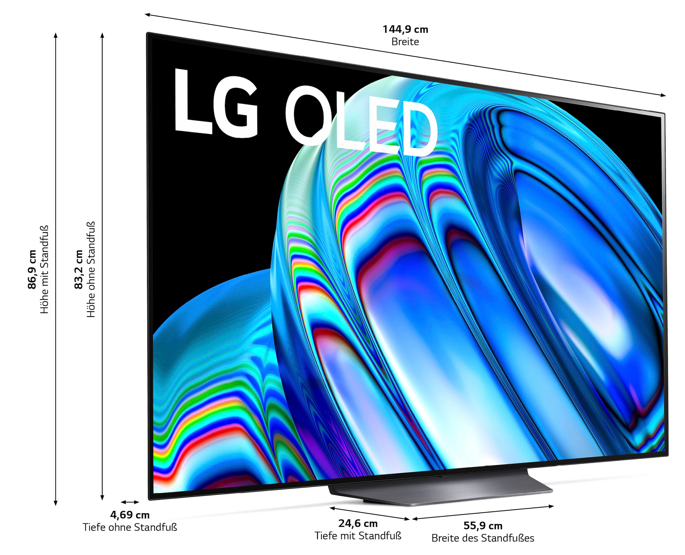 LG OLED-Fernseher »OLED65B23LA«, Atmos cm/65 Gen5 120Hz,α7 ➥ Zoll, 164 4K Ultra UNIVERSAL Jahre 4K 3 AI-Prozessor,Dolby OLED,bis HD, XXL zu | Garantie Smart-TV, & Vision