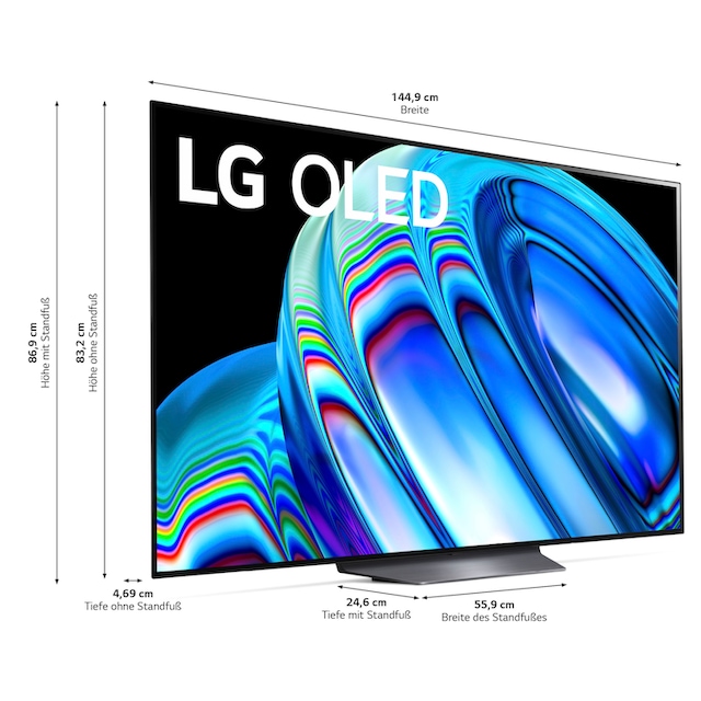 LG OLED-Fernseher »OLED65B23LA«, 164 cm/65 Zoll, 4K Ultra HD, Smart-TV,  OLED,bis zu 120Hz,α7 Gen5 4K AI-Prozessor,Dolby Vision & Atmos ➥ 3 Jahre  XXL Garantie | UNIVERSAL